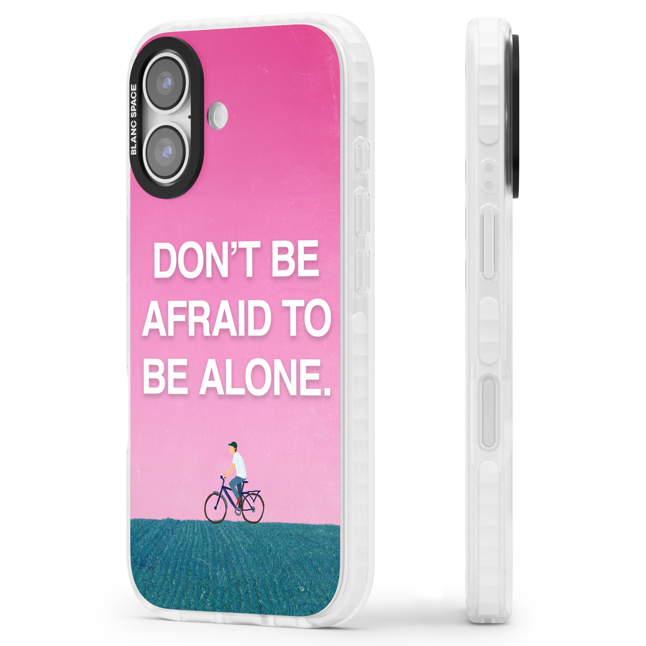 Don'T Be Afraid To Be Alone iPhone 17 Impact Pro Clear Phone Case Side Profile