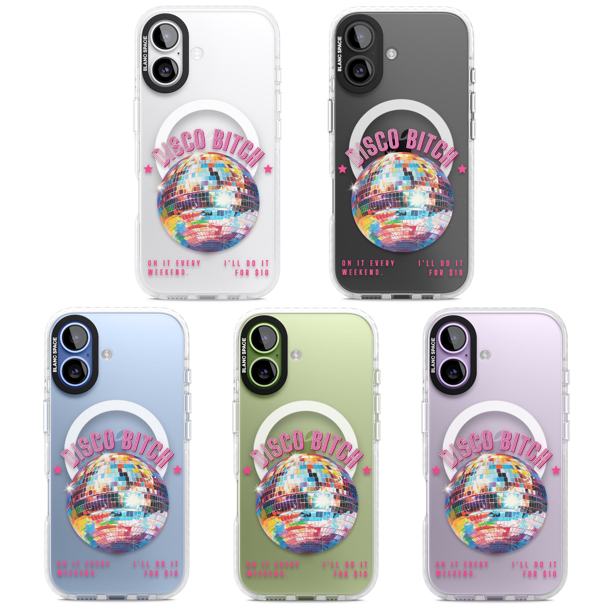 Disco B Tch iPhone 17 Impact Pro Clear Phone Case APT Impact Protection
