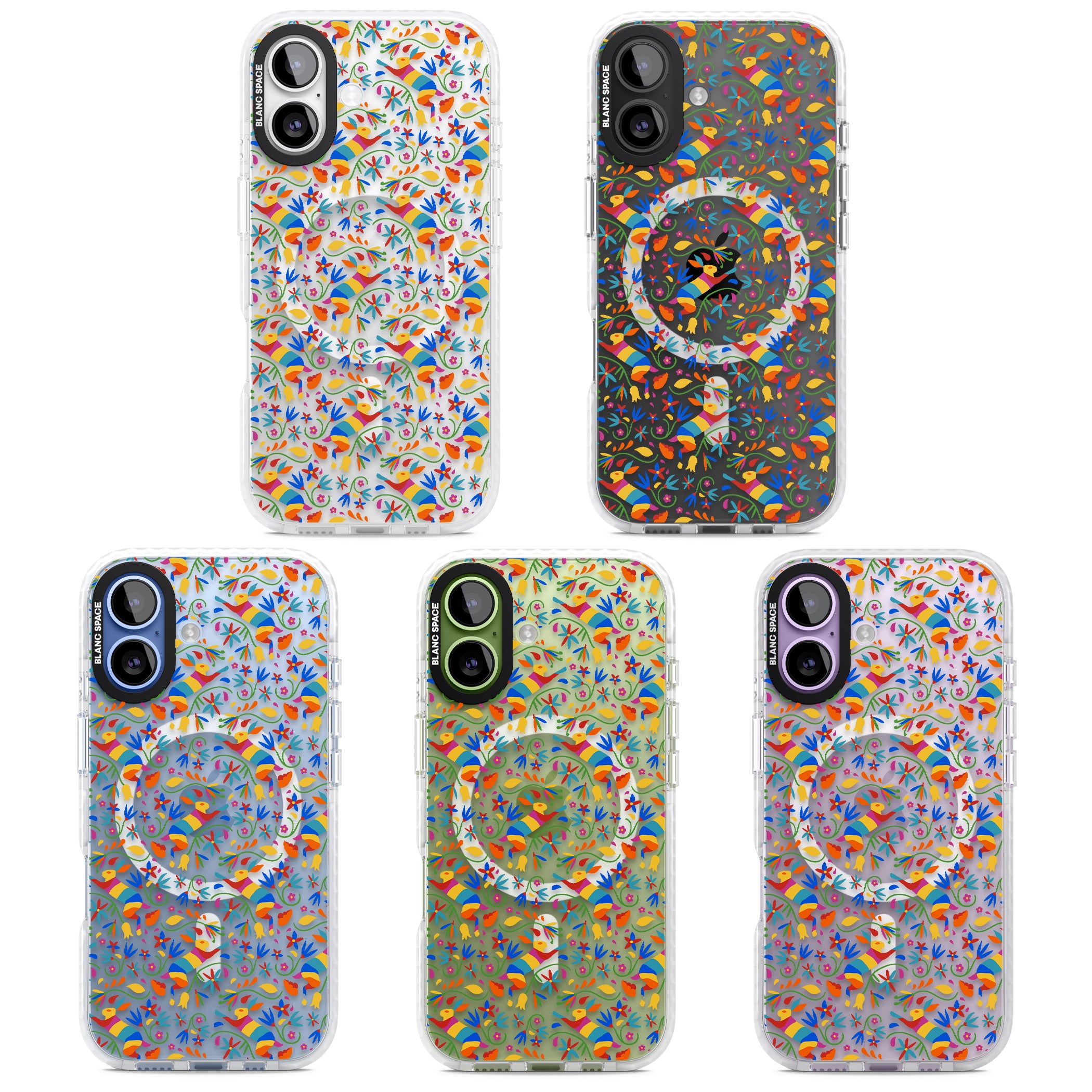 Vibrant Floral Mosaic iPhone 17 Impact Pro Clear Phone Case APT Impact Protection