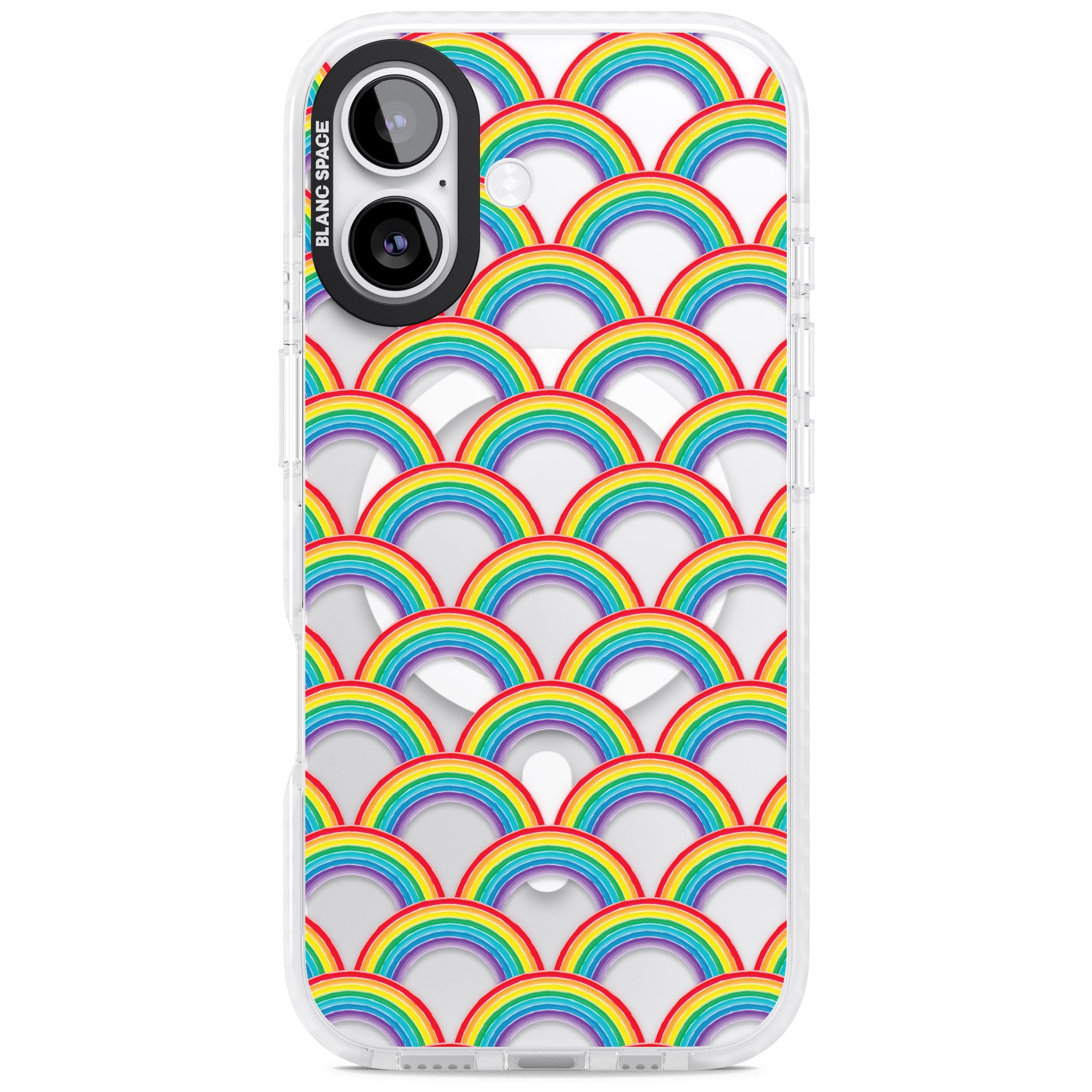 Rainbow Arc Pattern iPhone 17 Impact Pro Clear Phone Case