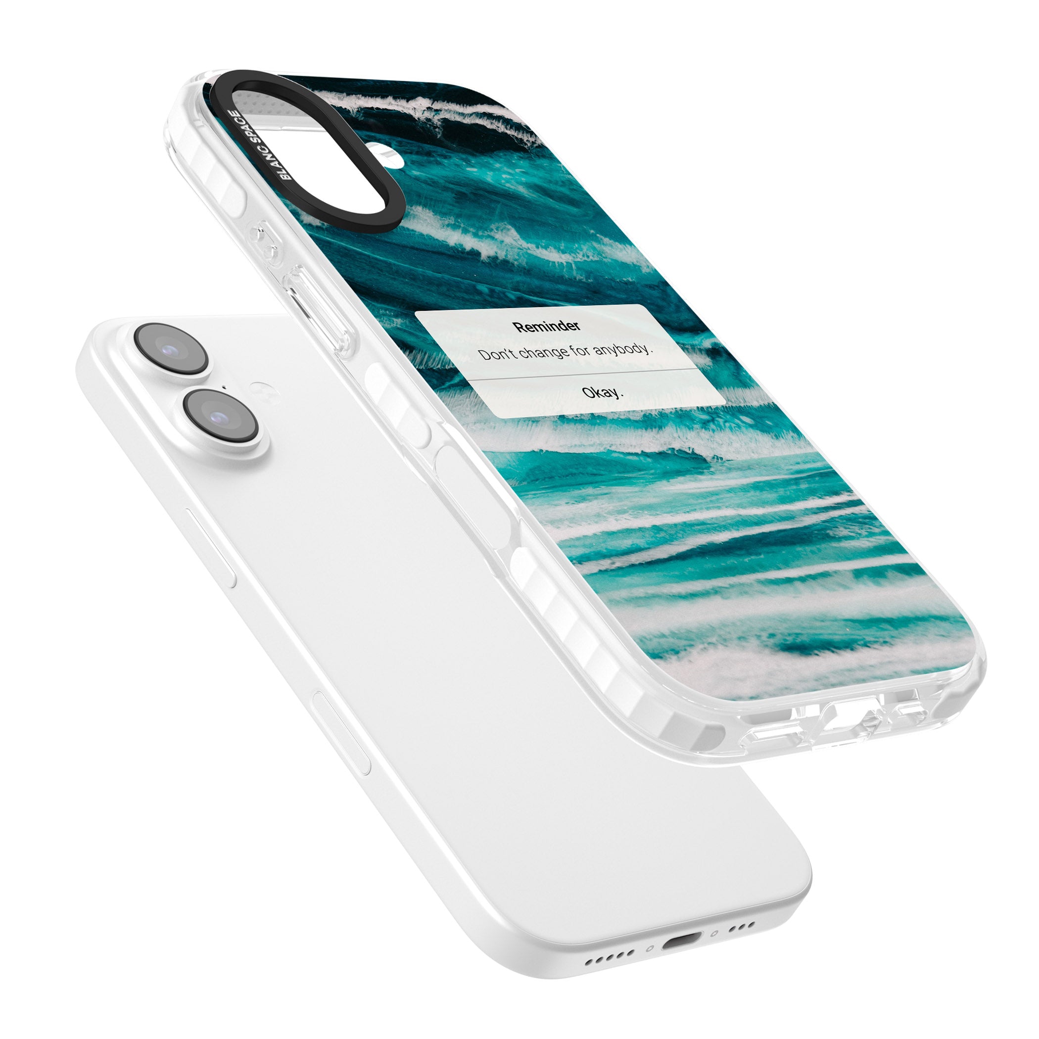 Ocean Vibe Reminder iPhone 17 Impact Pro Clear Phone Case Colours