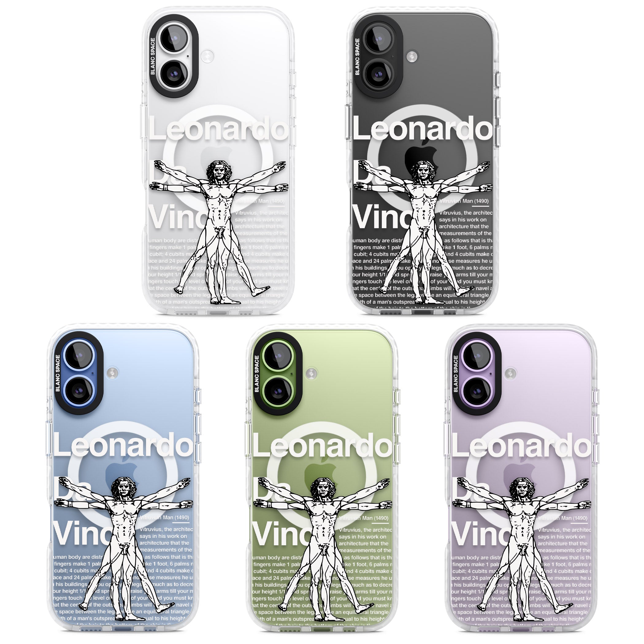 Vitruvian Man iPhone 17 Impact Pro Clear Phone Case APT Impact Protection