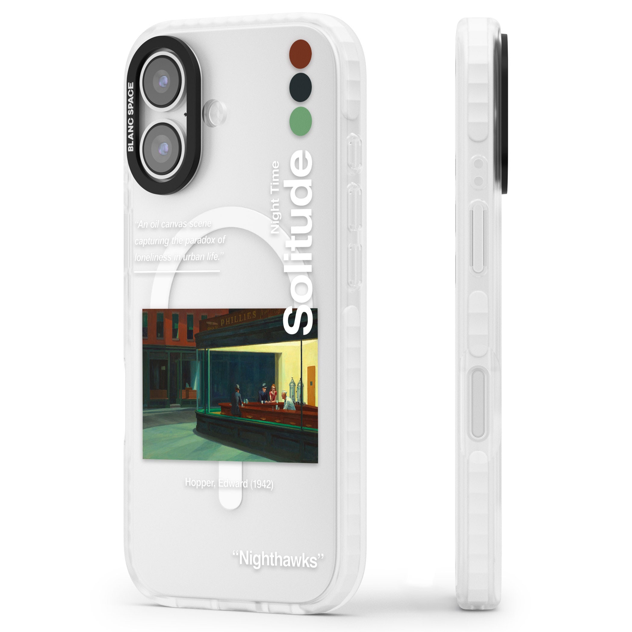 Nighthawks iPhone 17 Impact Pro Clear Phone Case Side Profile