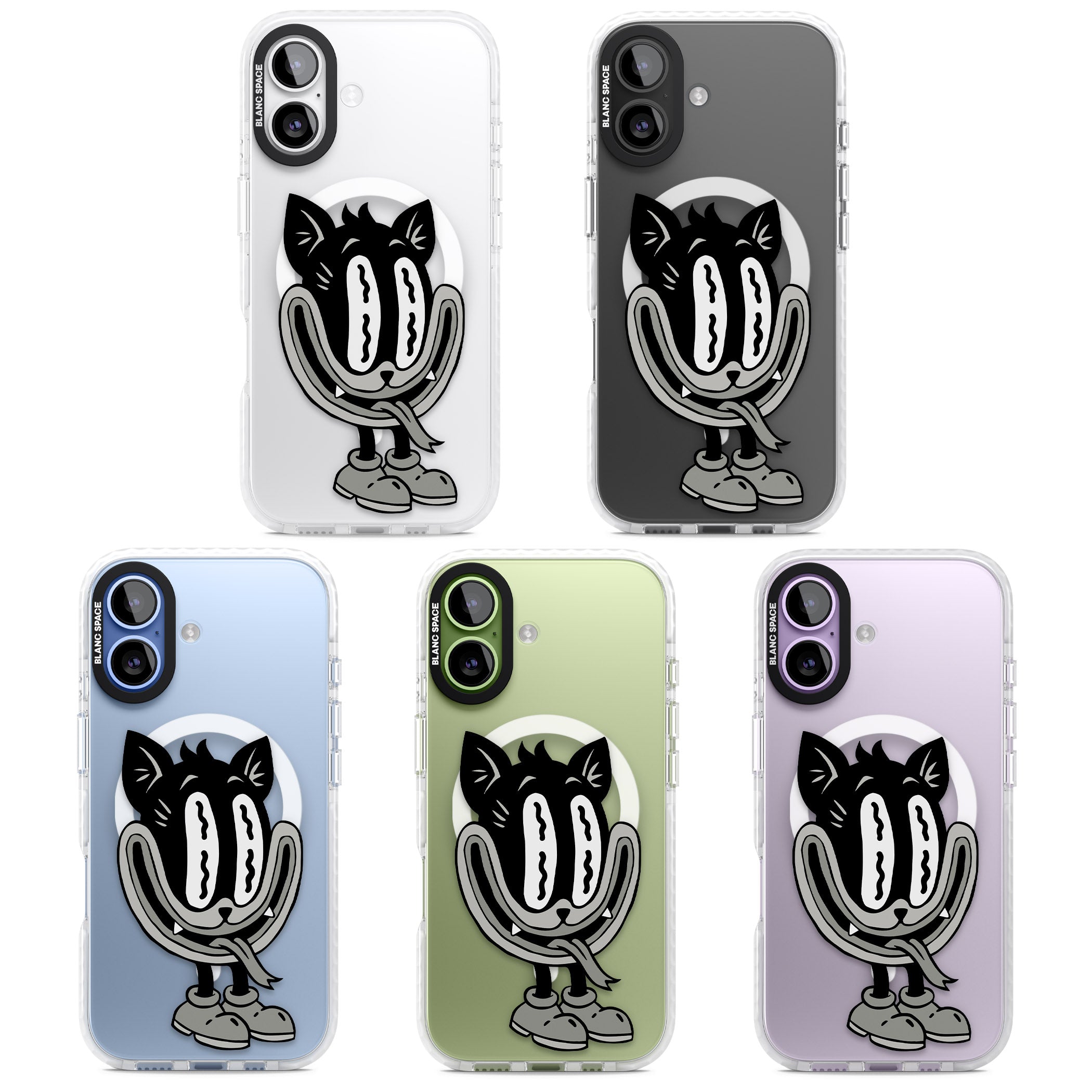 Faded Feline iPhone 17 Impact Pro Clear Phone Case APT Impact Protection