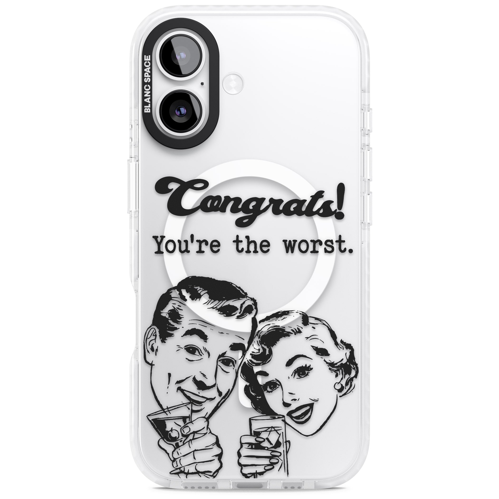 Congrats Youre The Worst iPhone 17 Impact Pro Clear Phone Case