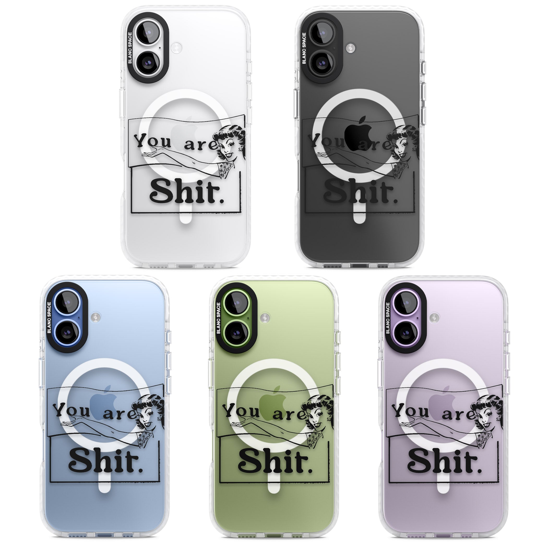 You Are Sh T iPhone 17 Impact Pro Clear Phone Case APT Impact Protection