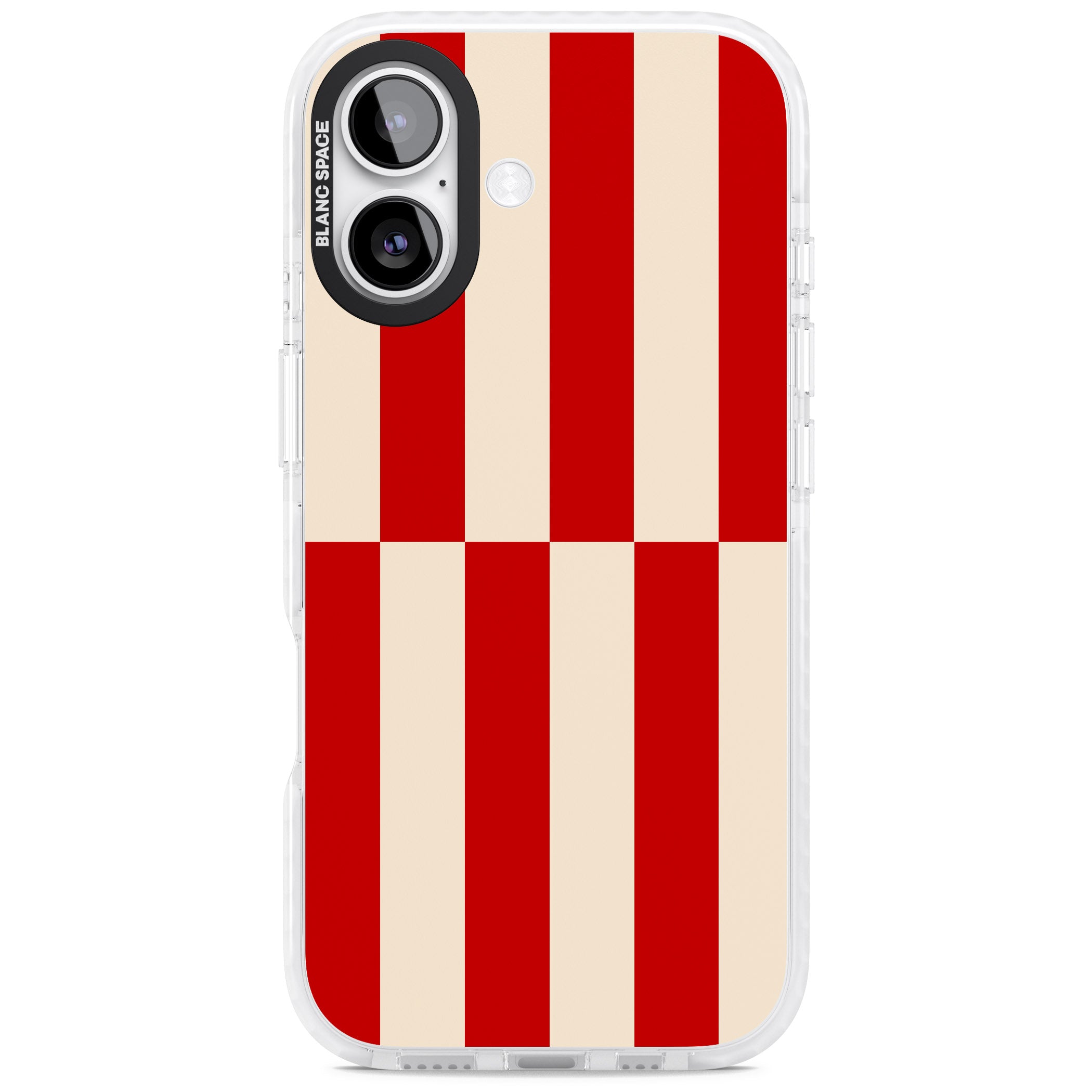 Retro Red Stripes iPhone 17 Impact Pro Clear Phone Case