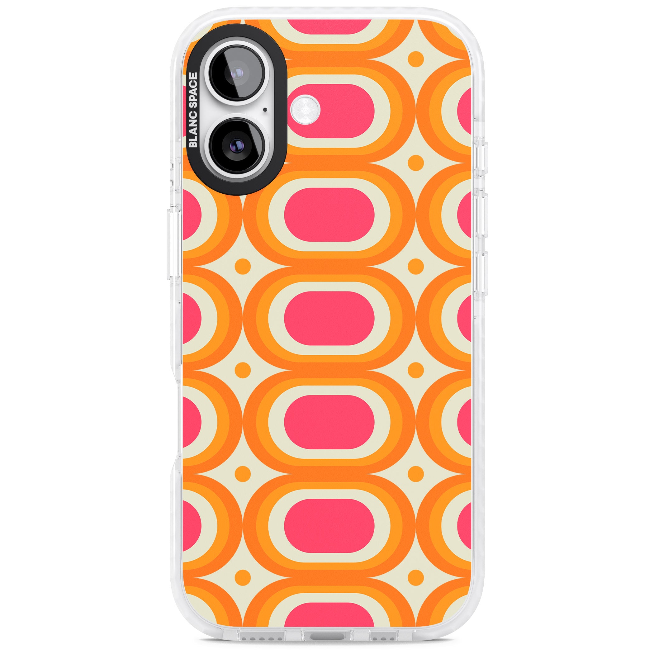 Groovy 60S Shape Pattern iPhone 17 Impact Pro Clear Phone Case