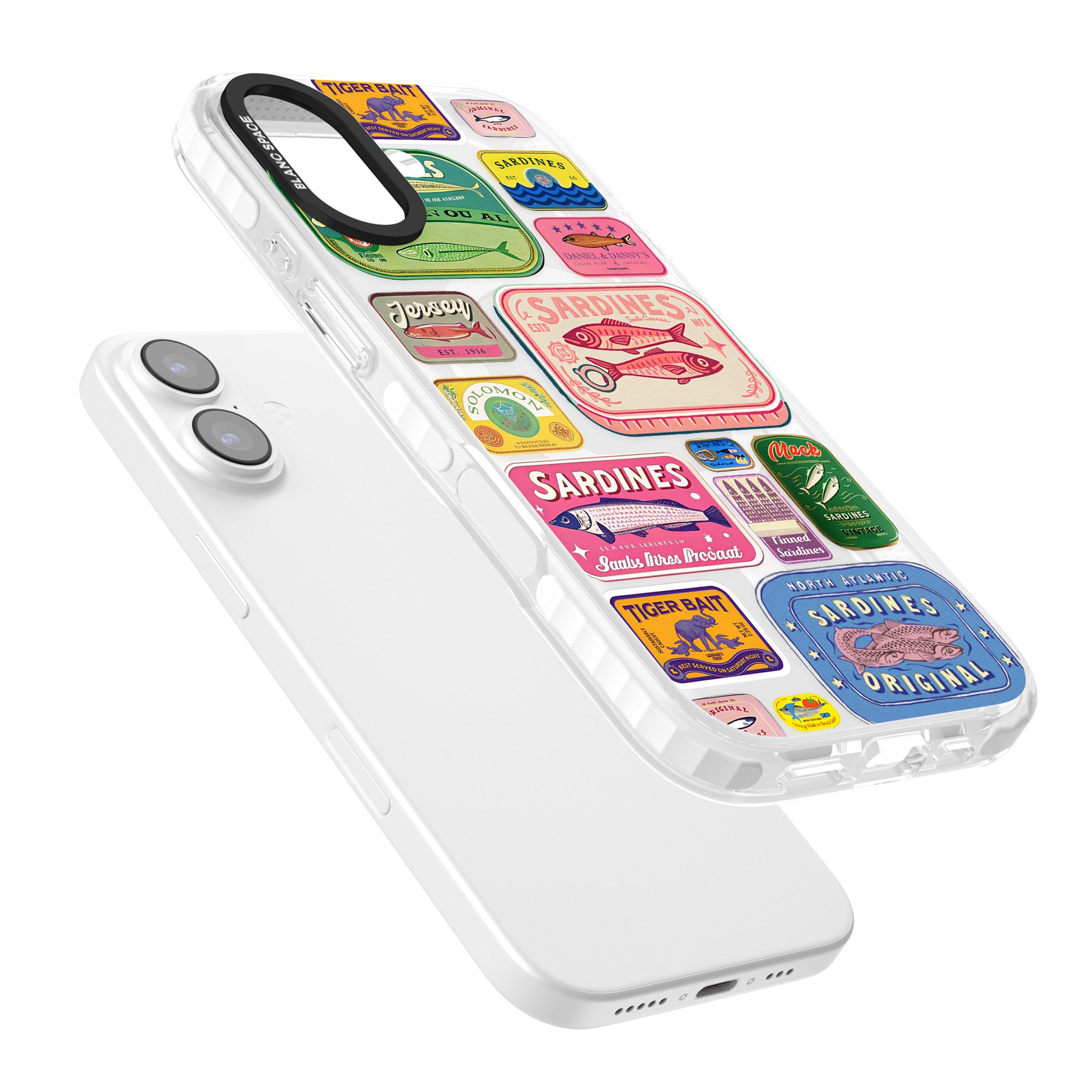 Vintage Sardine Tins iPhone 17 Impact Pro Clear Phone Case Colours