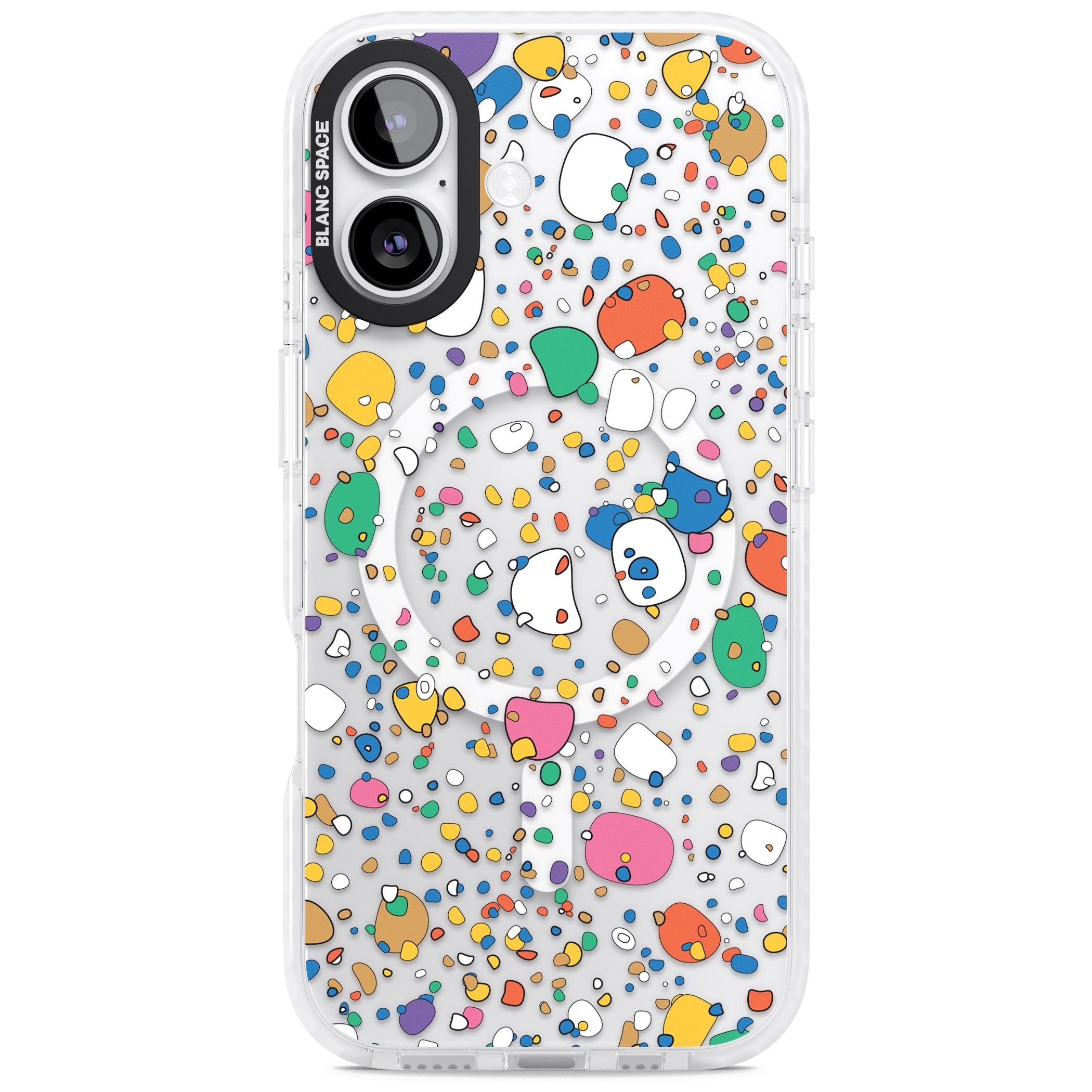 Colourful Confetti Pebbles iPhone 17 Impact Pro Clear Phone Case