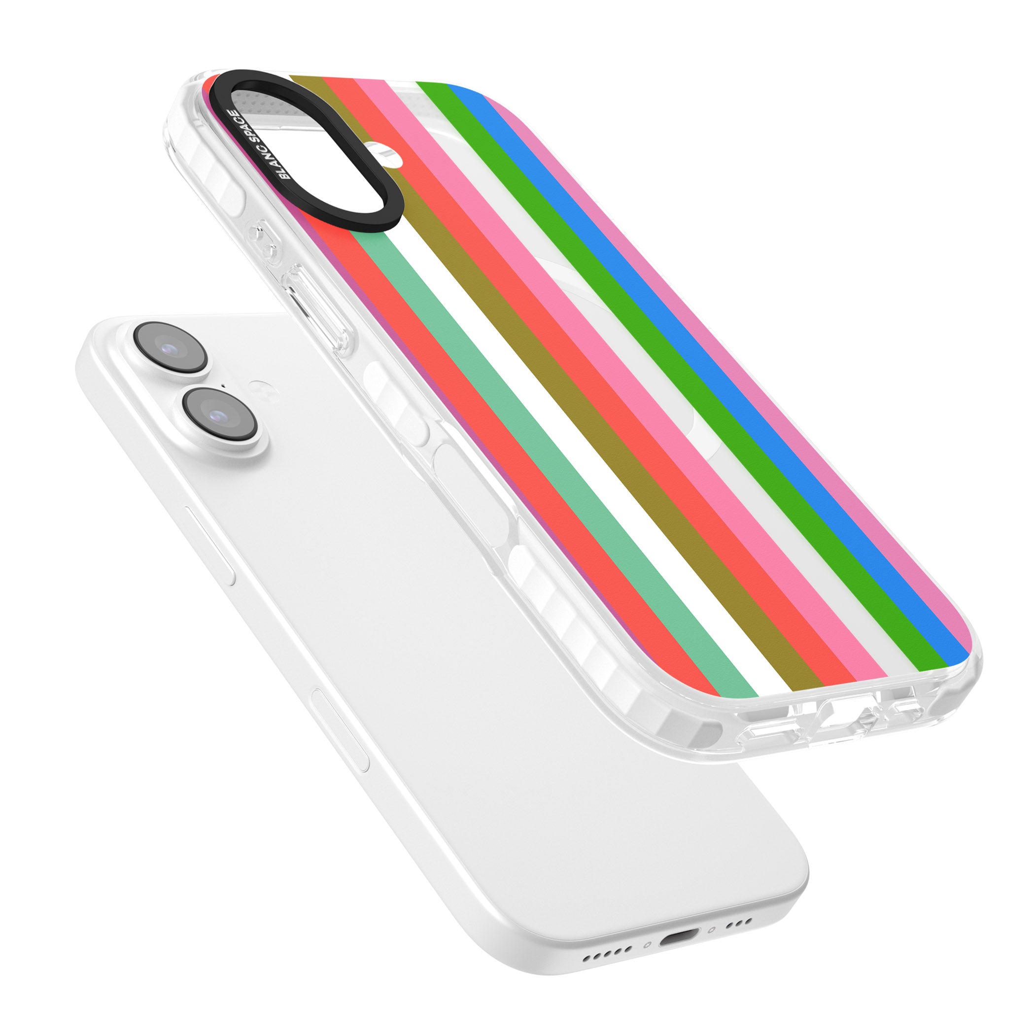Vibrant Stripes iPhone 17 Impact Pro Clear Phone Case Colours