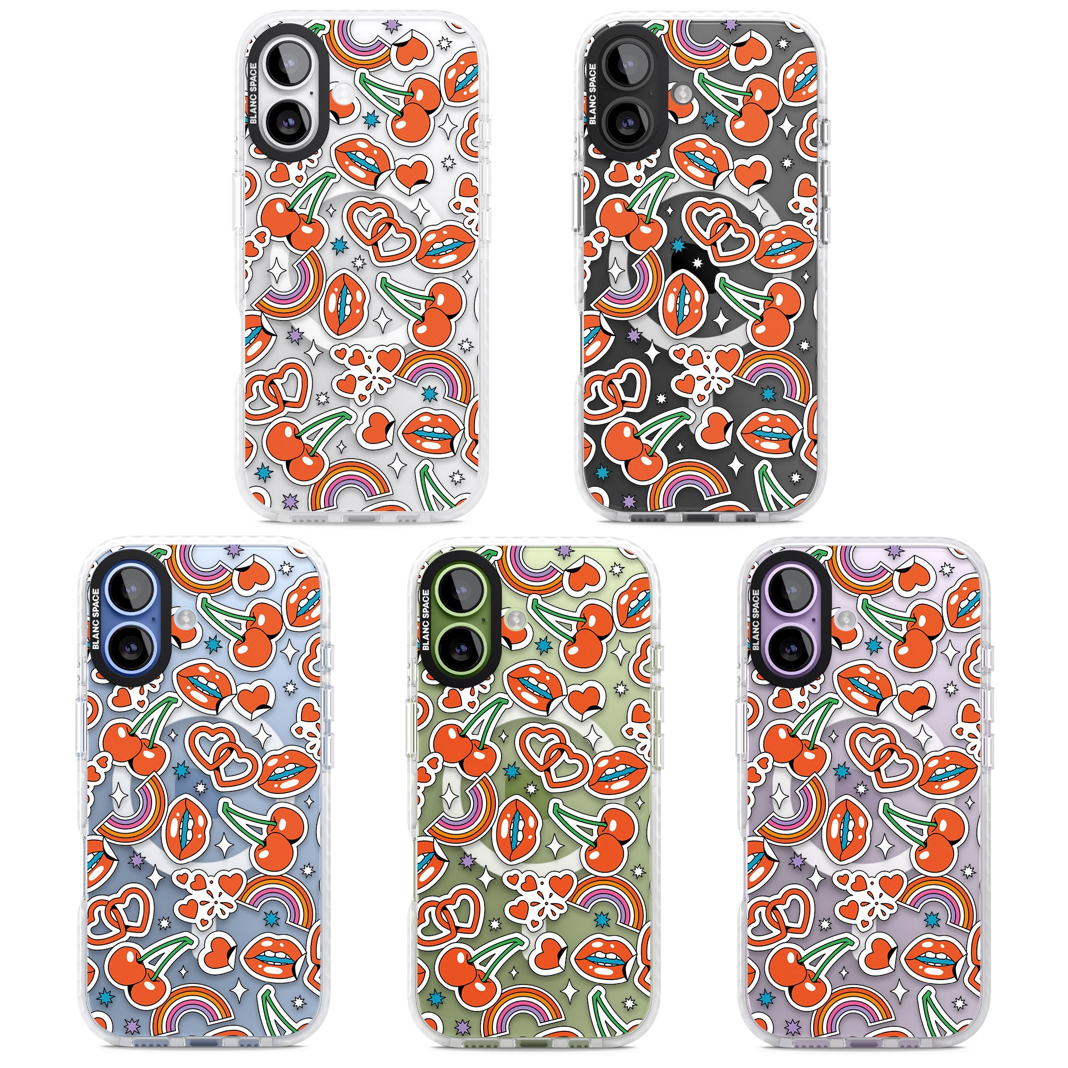 Red Sticker Pop iPhone 17 Impact Pro Clear Phone Case APT Impact Protection