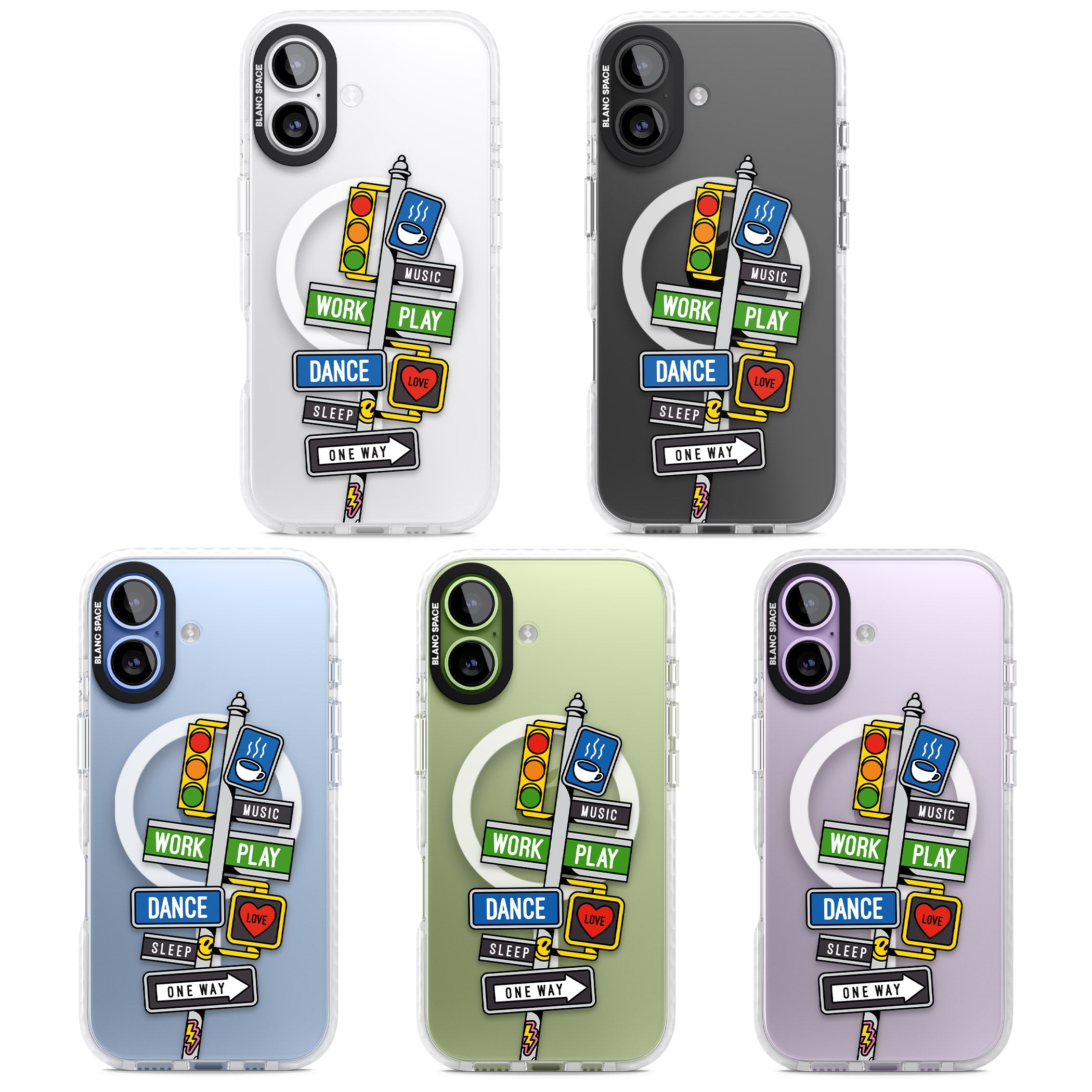Mood Street Signs iPhone 17 Impact Pro Clear Phone Case APT Impact Protection