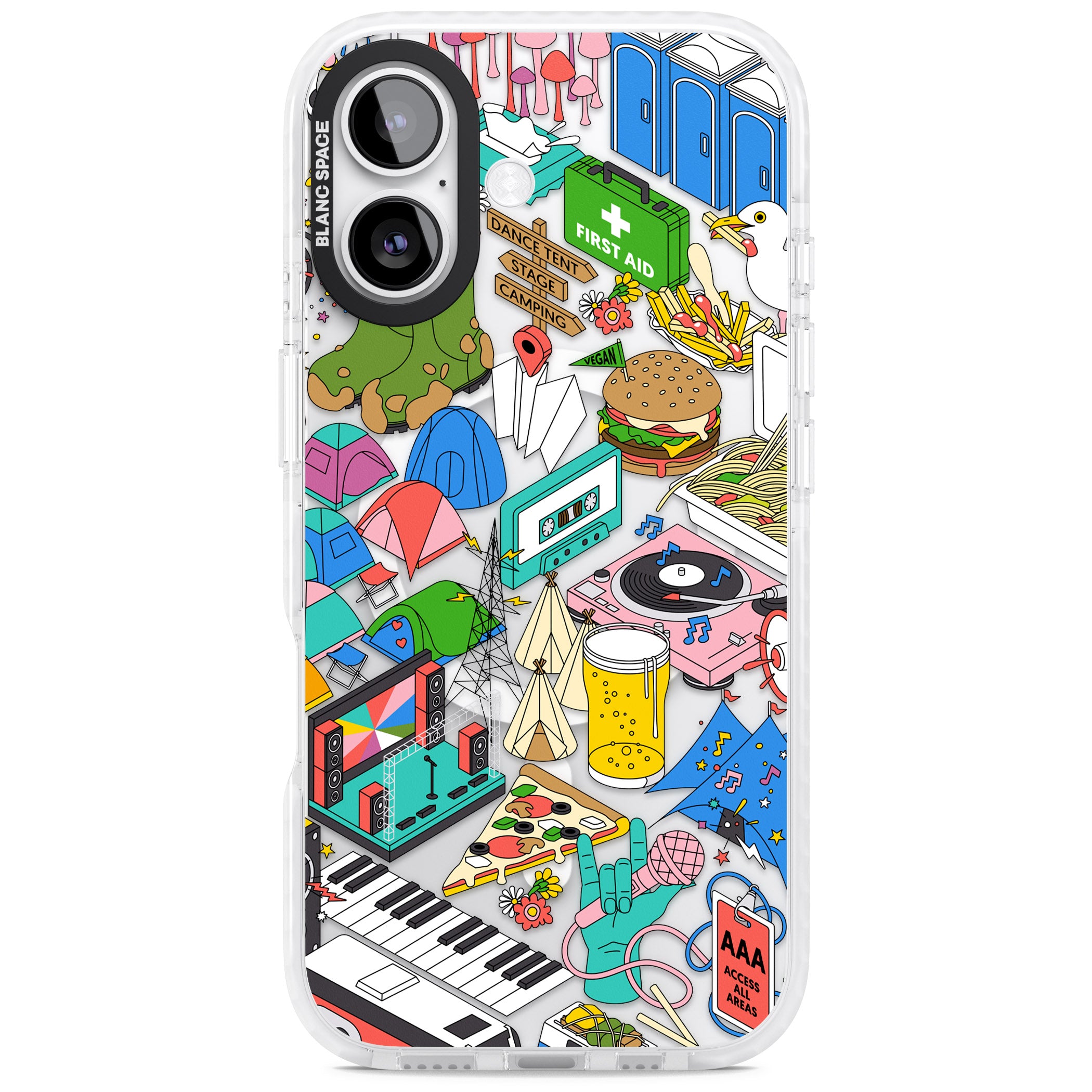 Festival Frenzy iPhone 17 Impact Pro Clear Phone Case