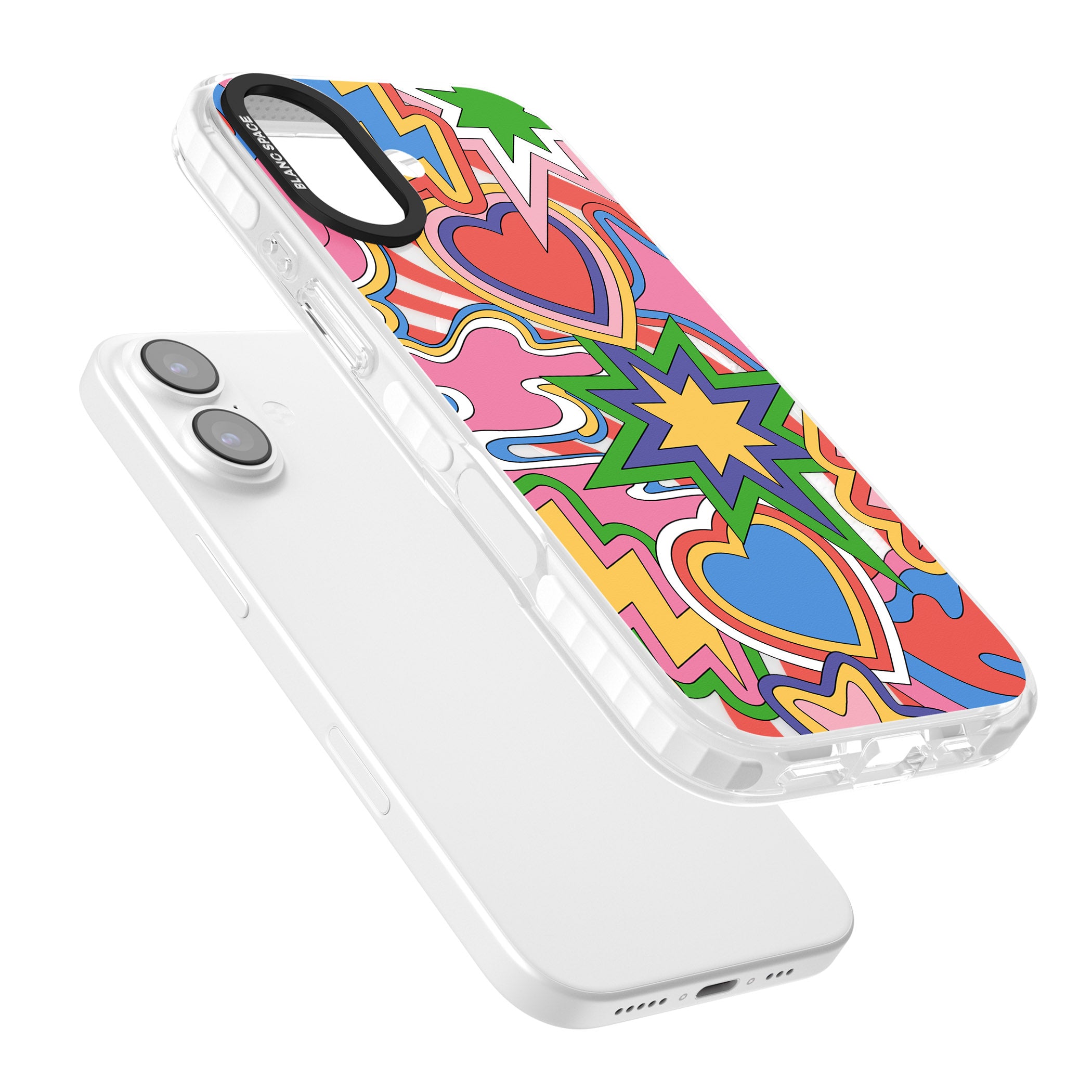 Psychedelic Pop Art Explosion iPhone 17 Impact Pro Clear Phone Case Colours