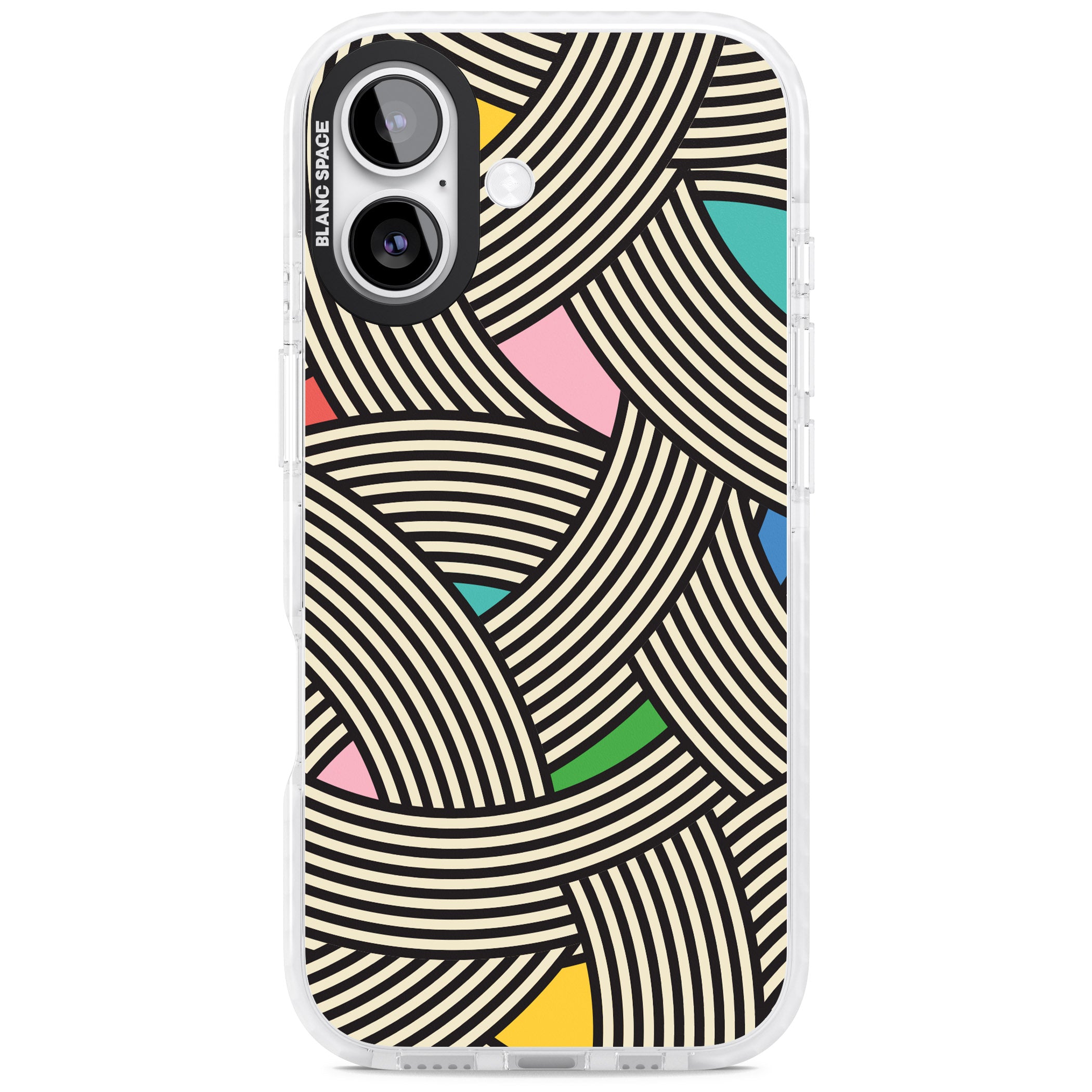 Multicolour Optic Waves iPhone 17 Impact Pro Clear Phone Case