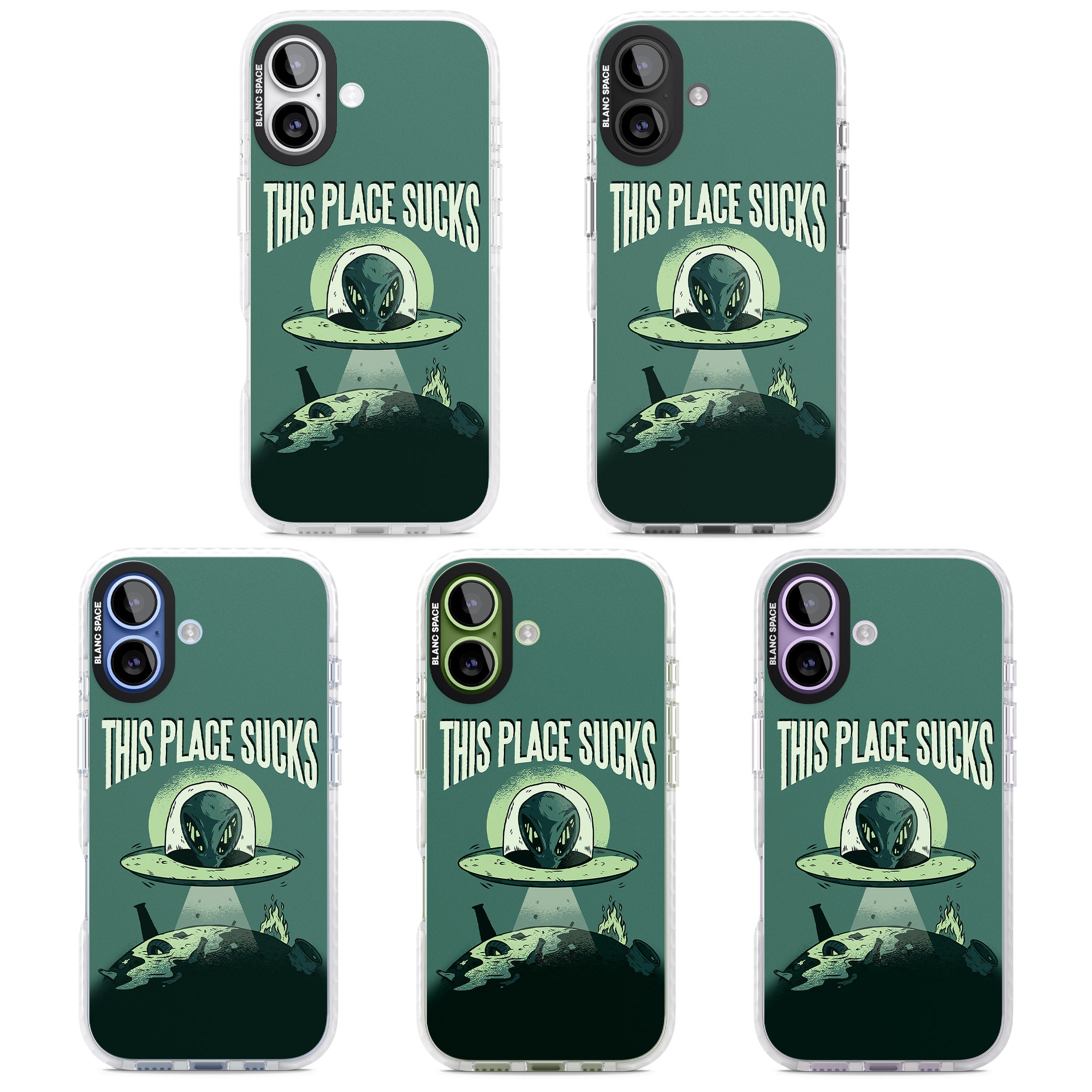 Earth Sucks iPhone 17 Impact Pro Clear Phone Case APT Impact Protection