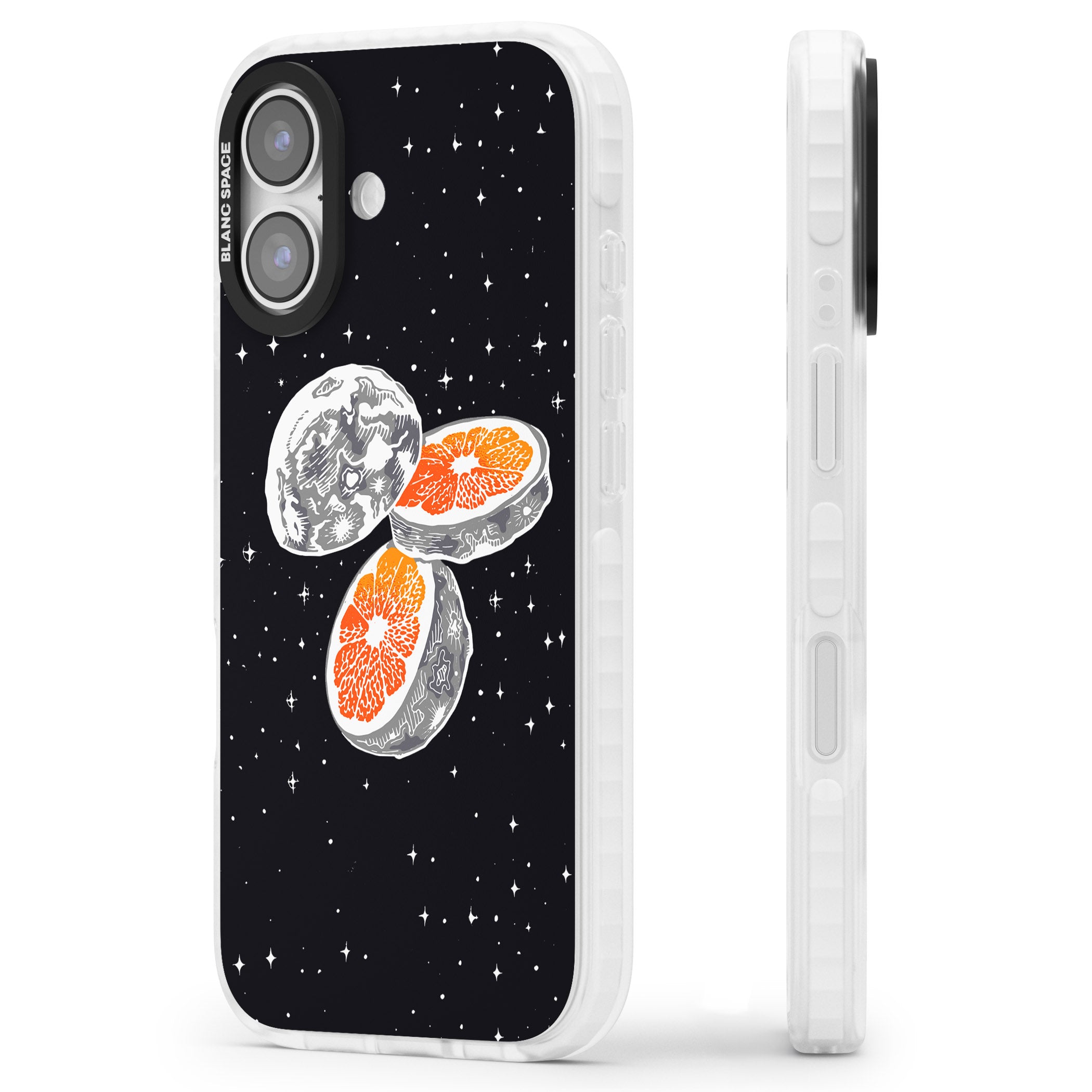 Blood Orange Moon iPhone 17 Impact Pro Clear Phone Case Side Profile