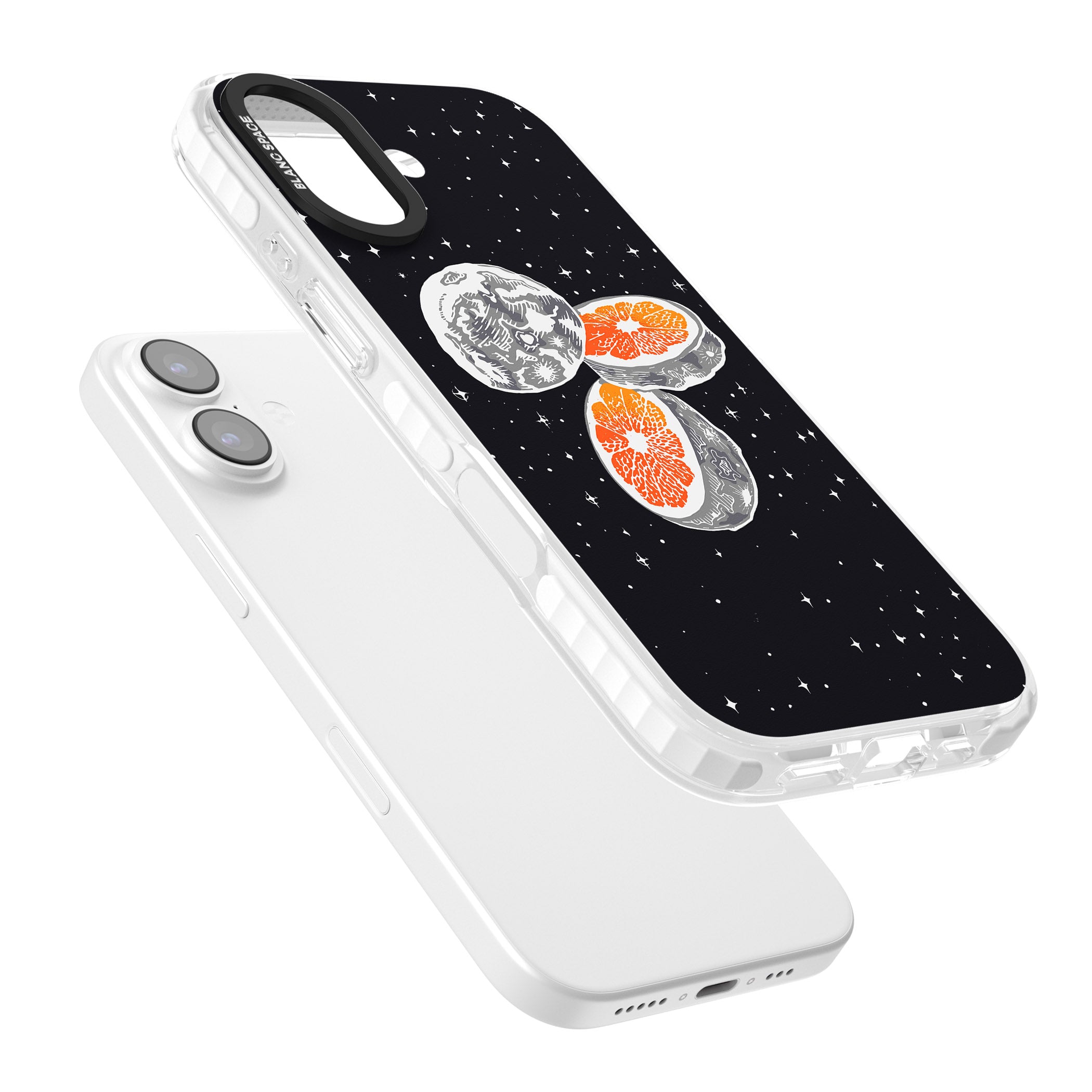 Blood Orange Moon iPhone 17 Impact Pro Clear Phone Case Colours