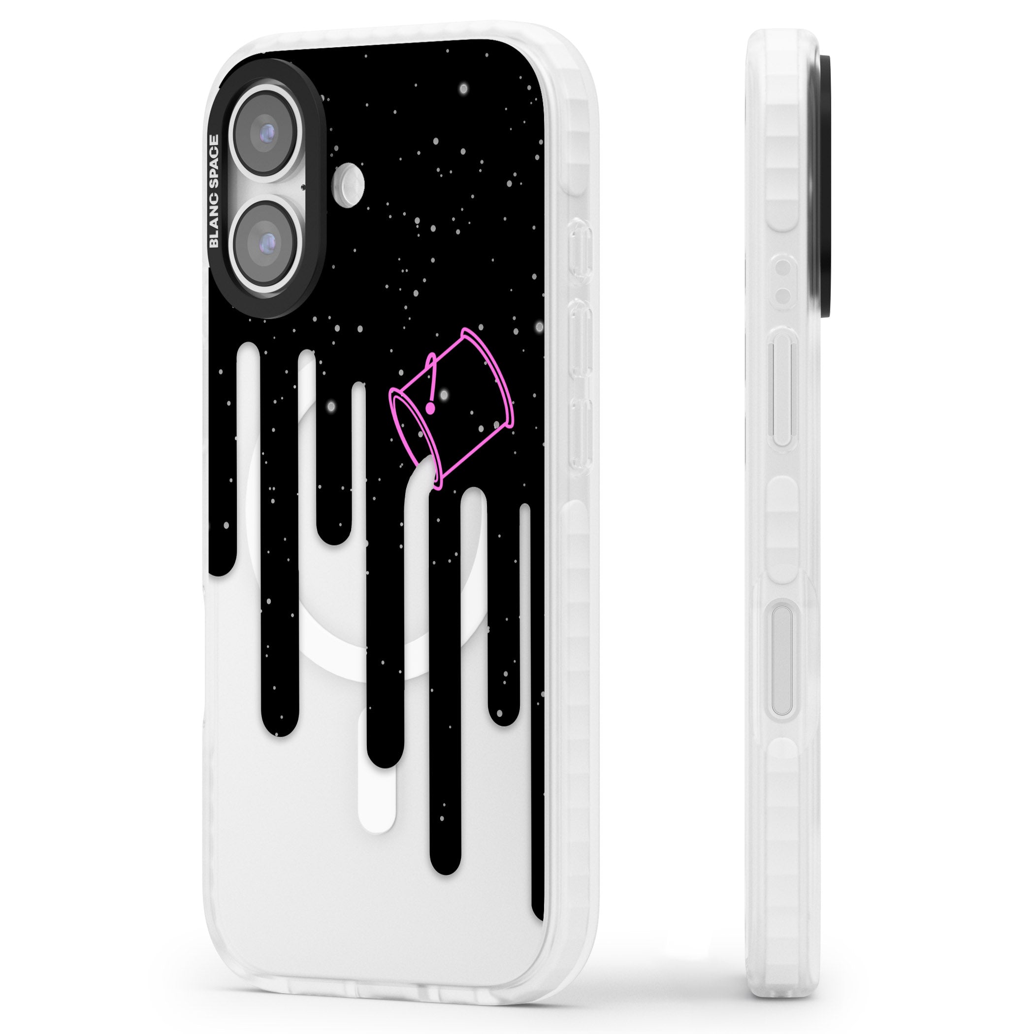 Cosmic Drip iPhone 17 Impact Pro Clear Phone Case Side Profile