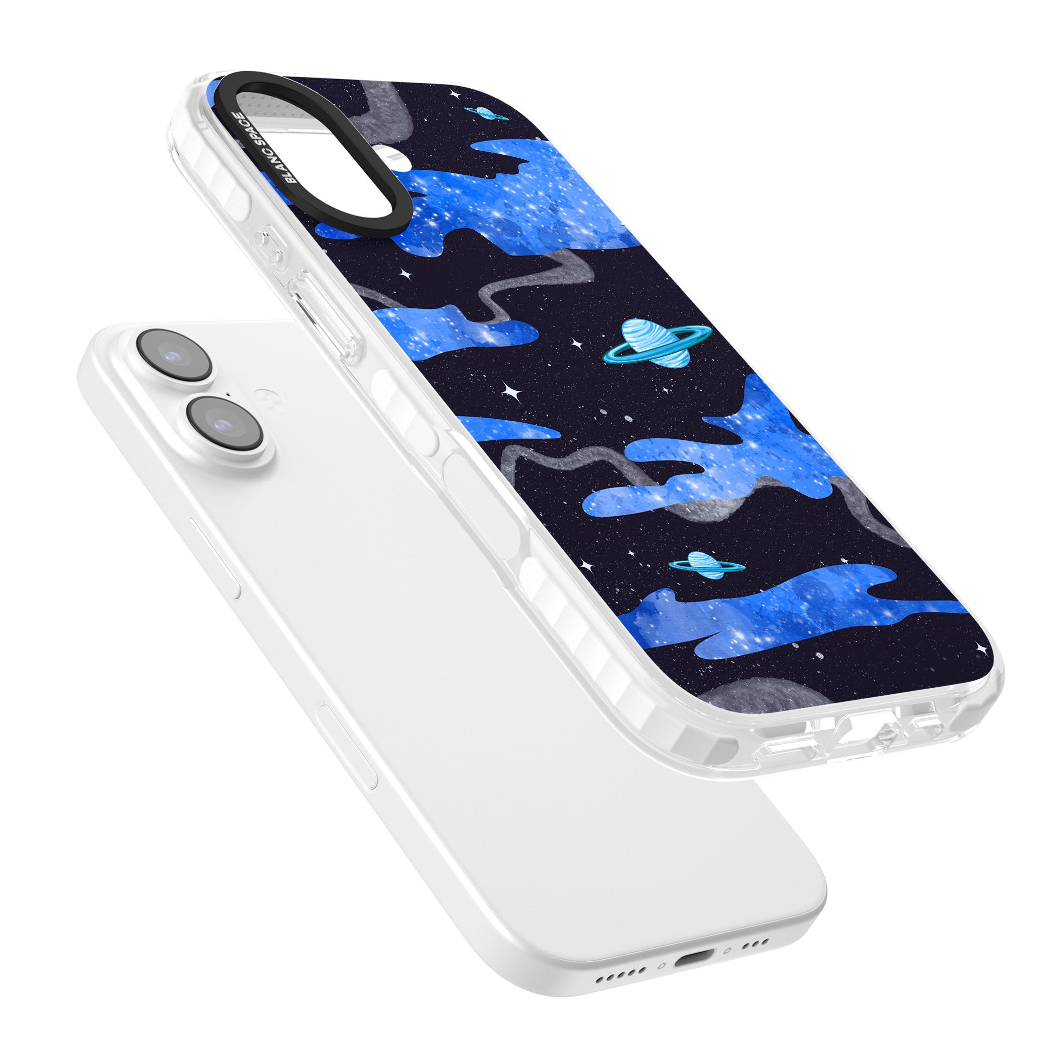Blue Galaxy iPhone 17 Impact Pro Clear Phone Case Colours