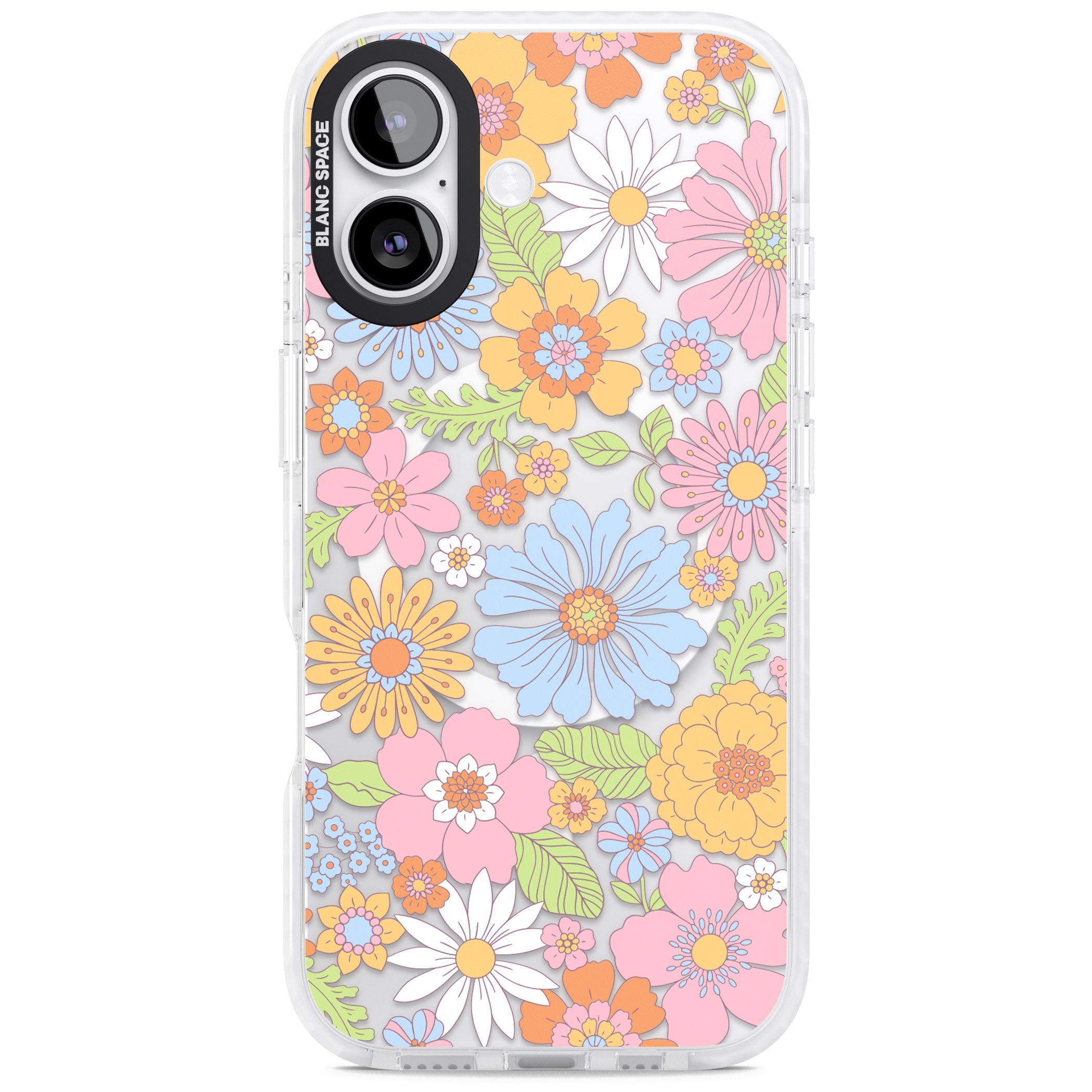 Pastel Flower Pattern iPhone 17 Impact Pro Clear Phone Case