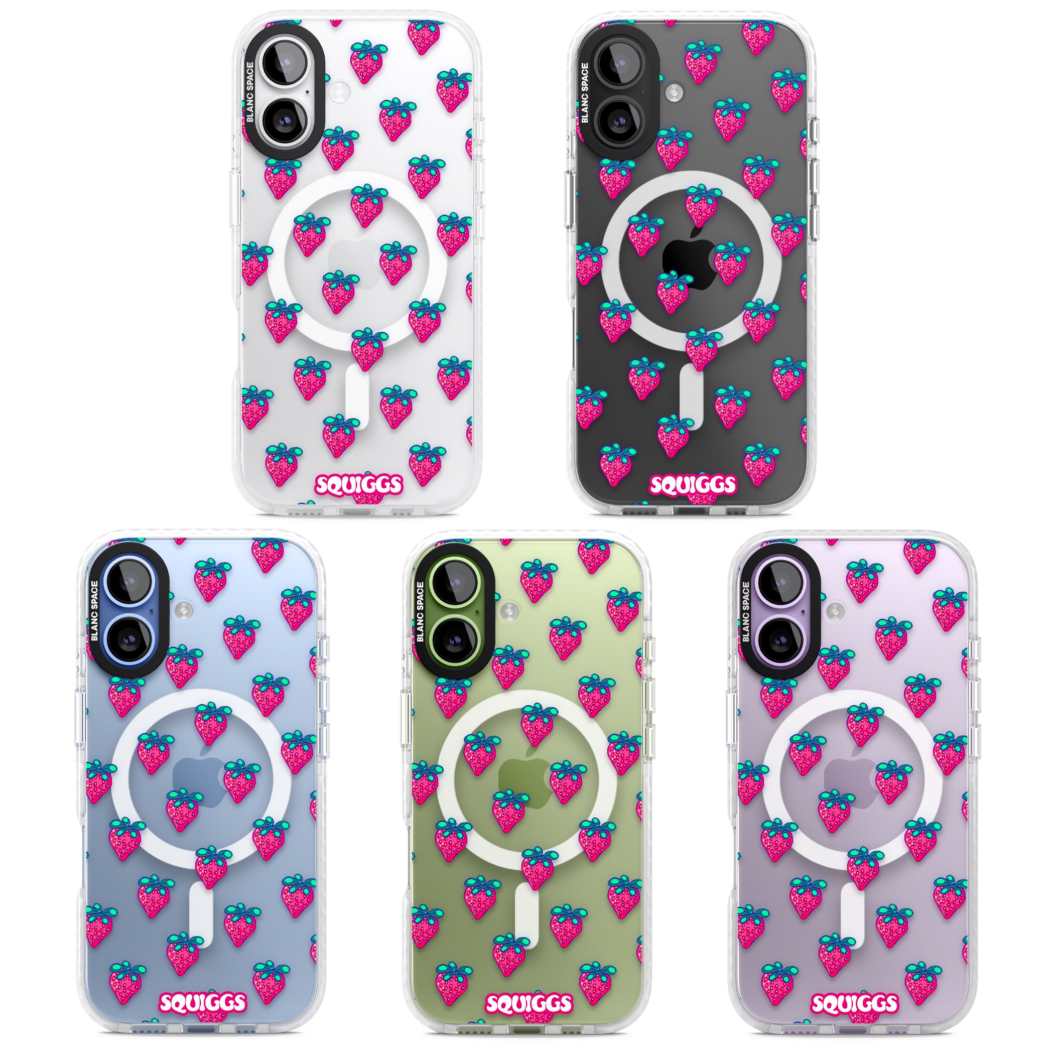Strawberry Patch iPhone 17 Impact Pro Clear Phone Case APT Impact Protection