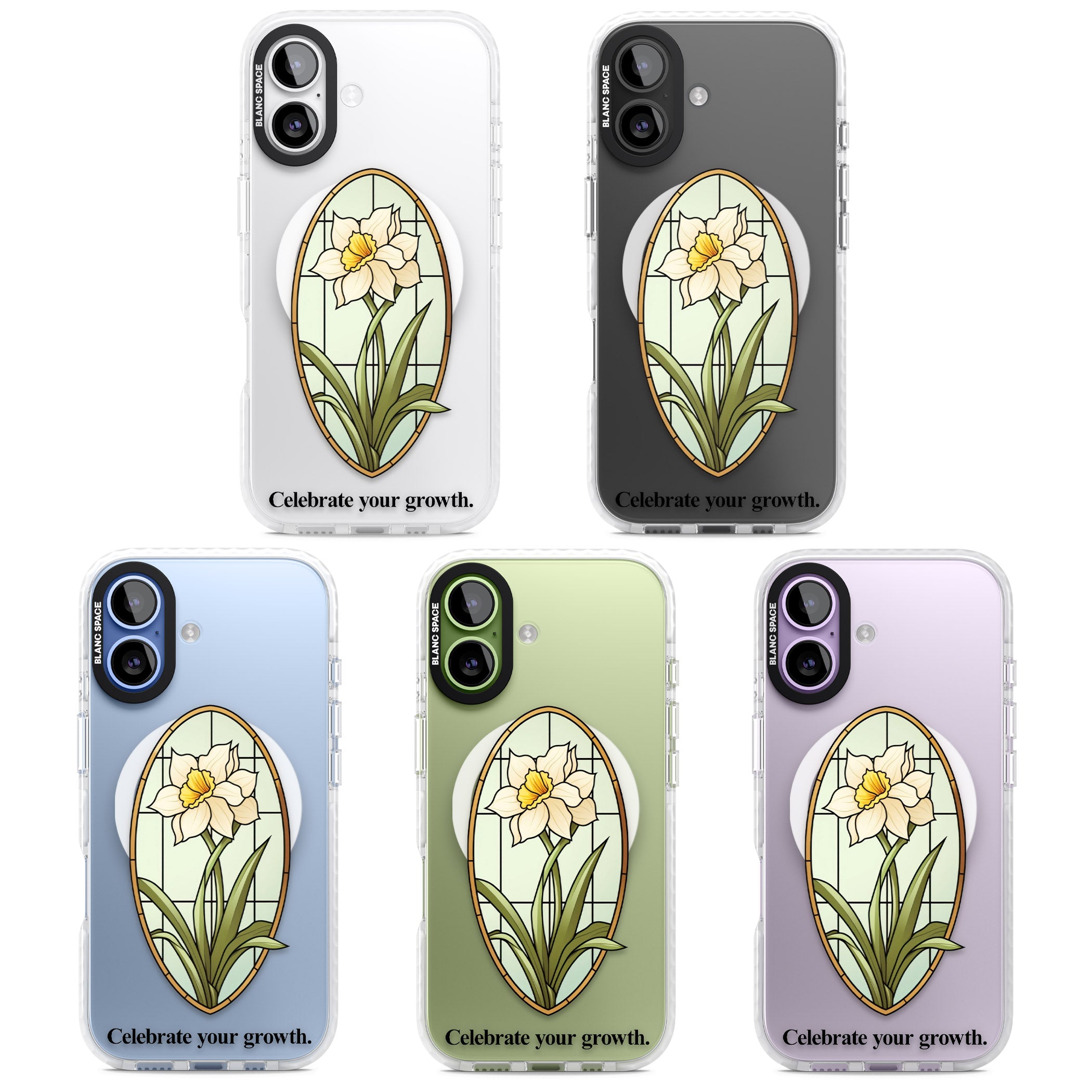 Celebrate Your Growth iPhone 17 Impact Pro Clear Phone Case APT Impact Protection
