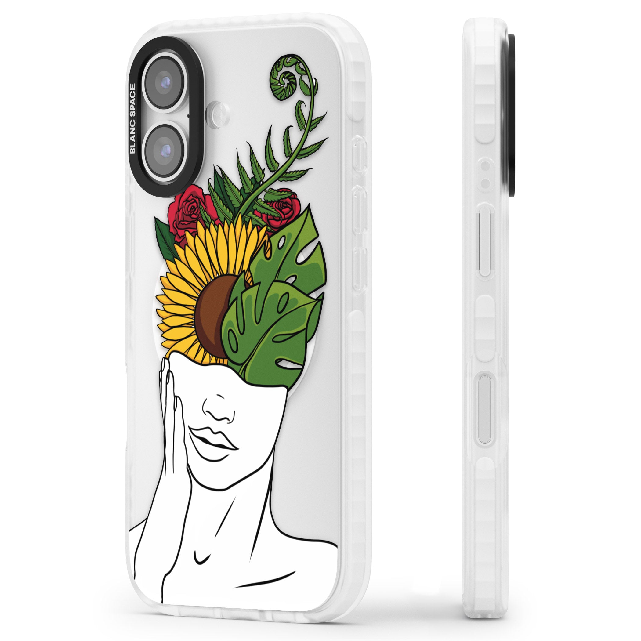 Let The Mind Flourish iPhone 17 Impact Pro Clear Phone Case Side Profile