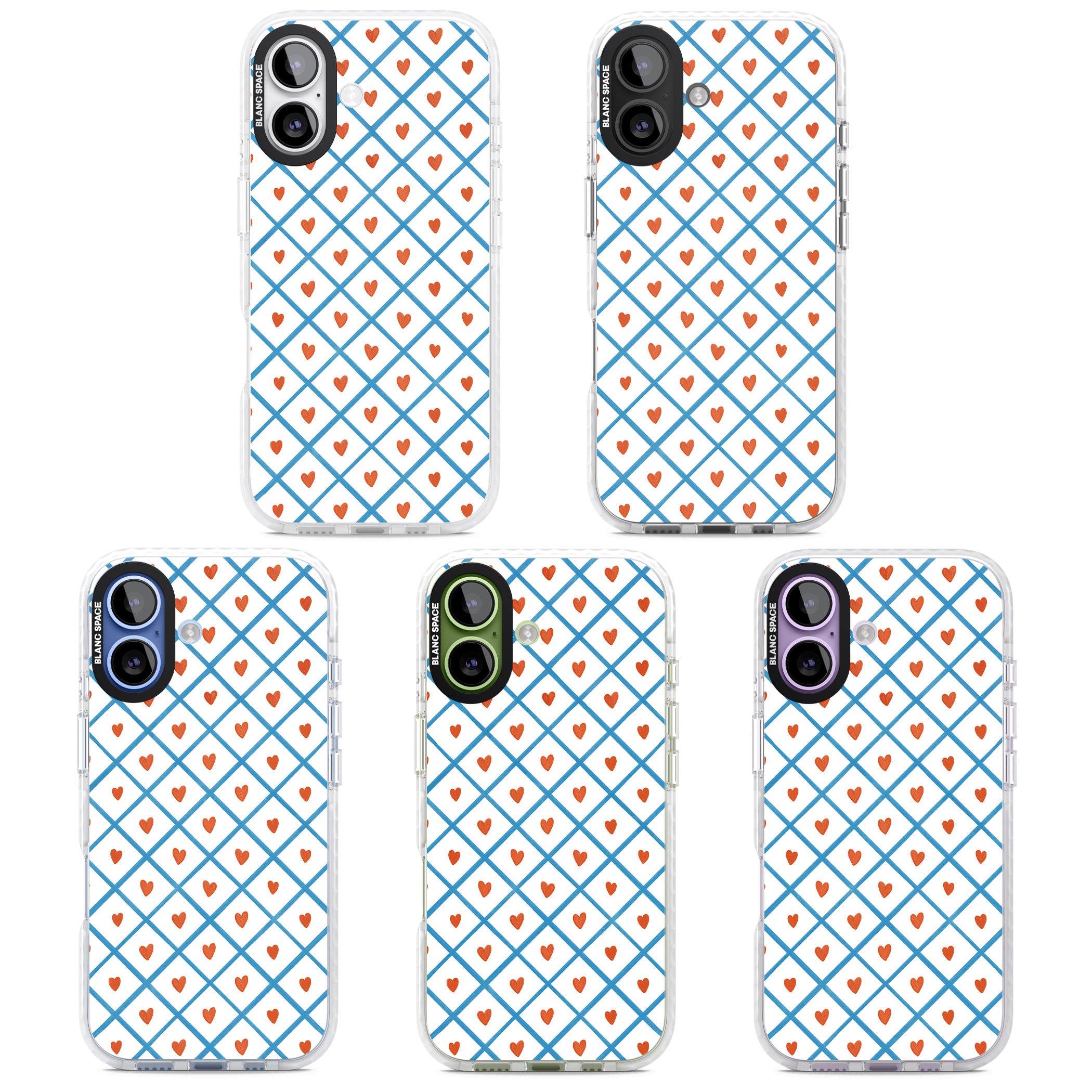 Lattice Love Hearts iPhone 17 Impact Pro Clear Phone Case APT Impact Protection