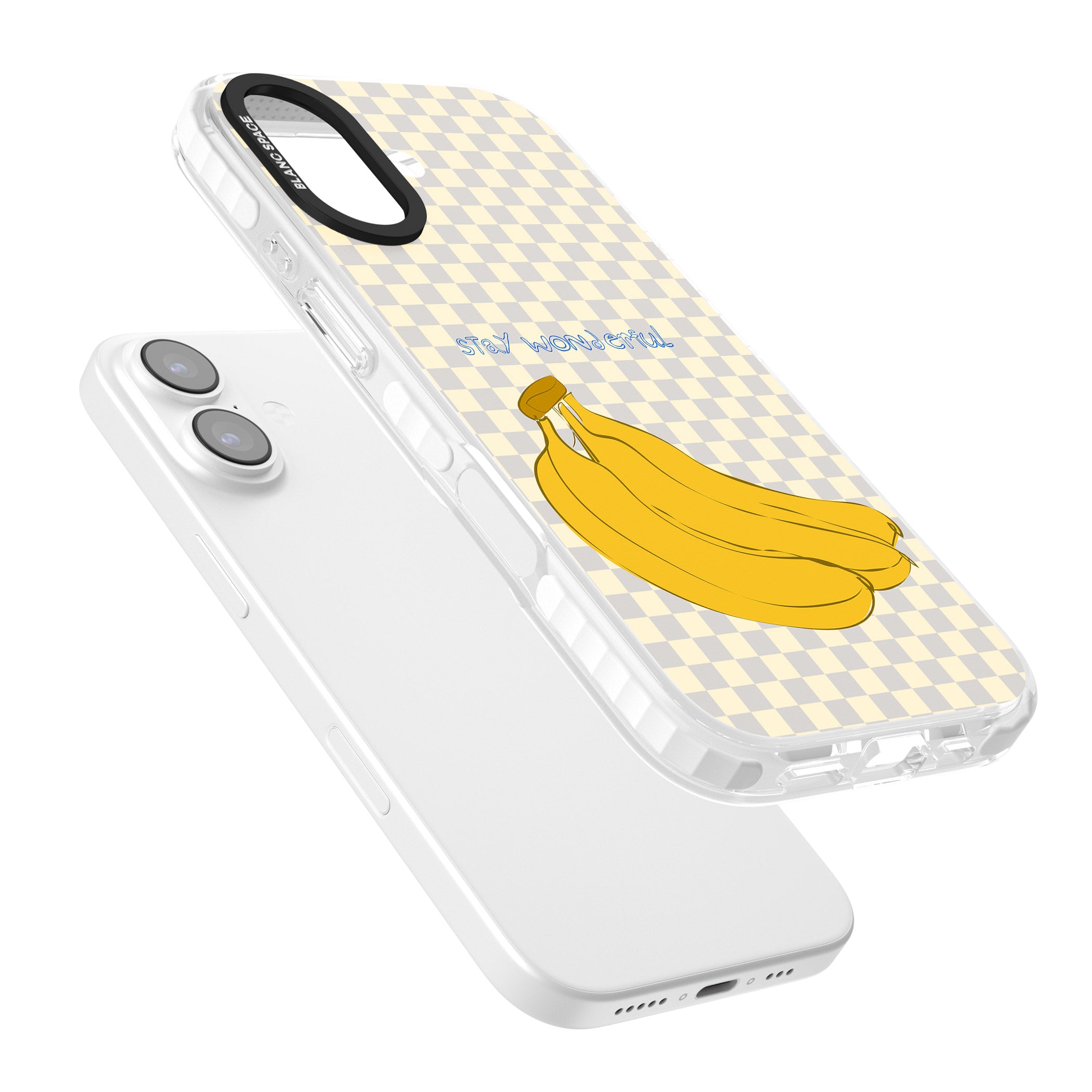 Stay Wonderful Banana iPhone 17 Impact Pro Clear Phone Case Colours