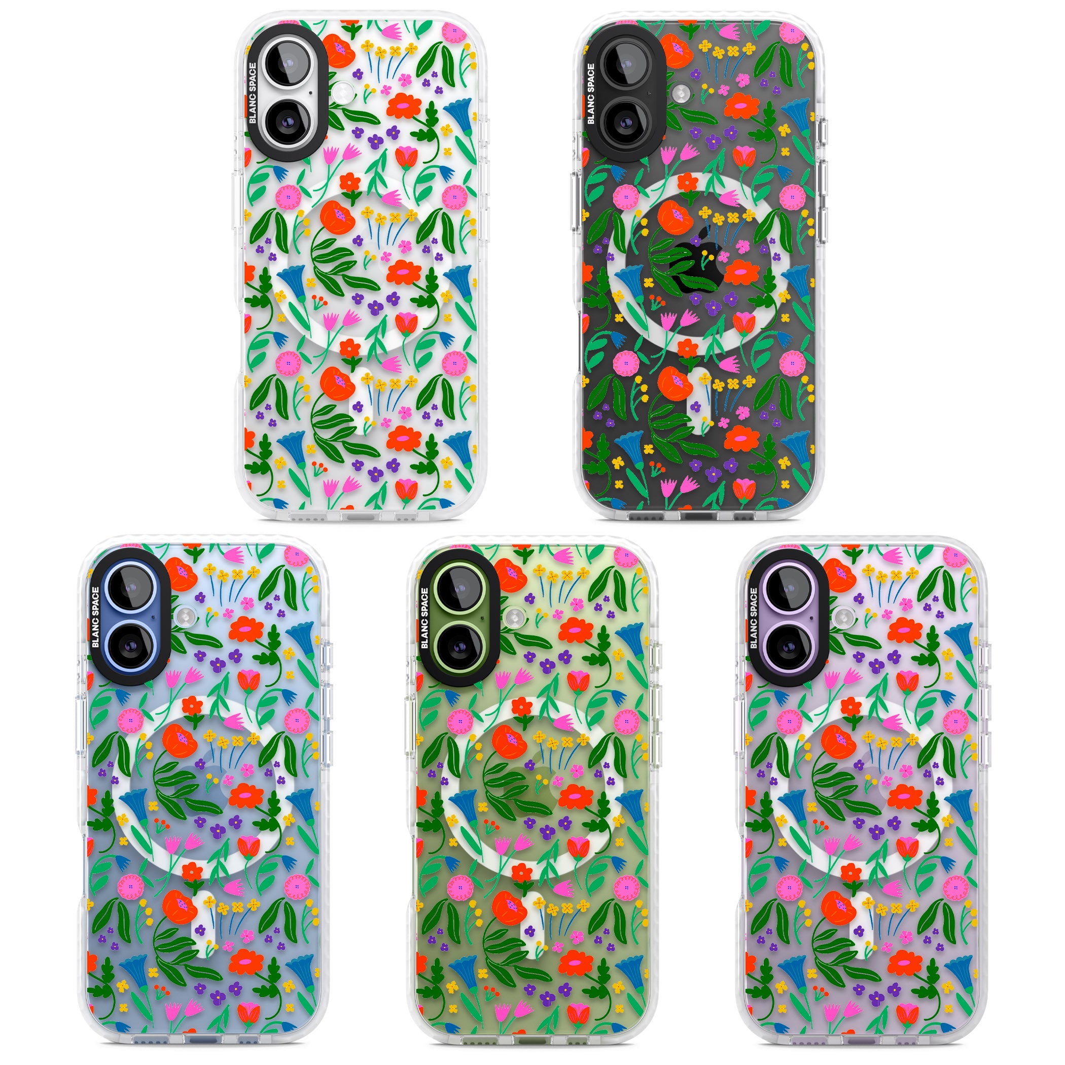 Summer Floral Fiesta iPhone 17 Impact Pro Clear Phone Case APT Impact Protection