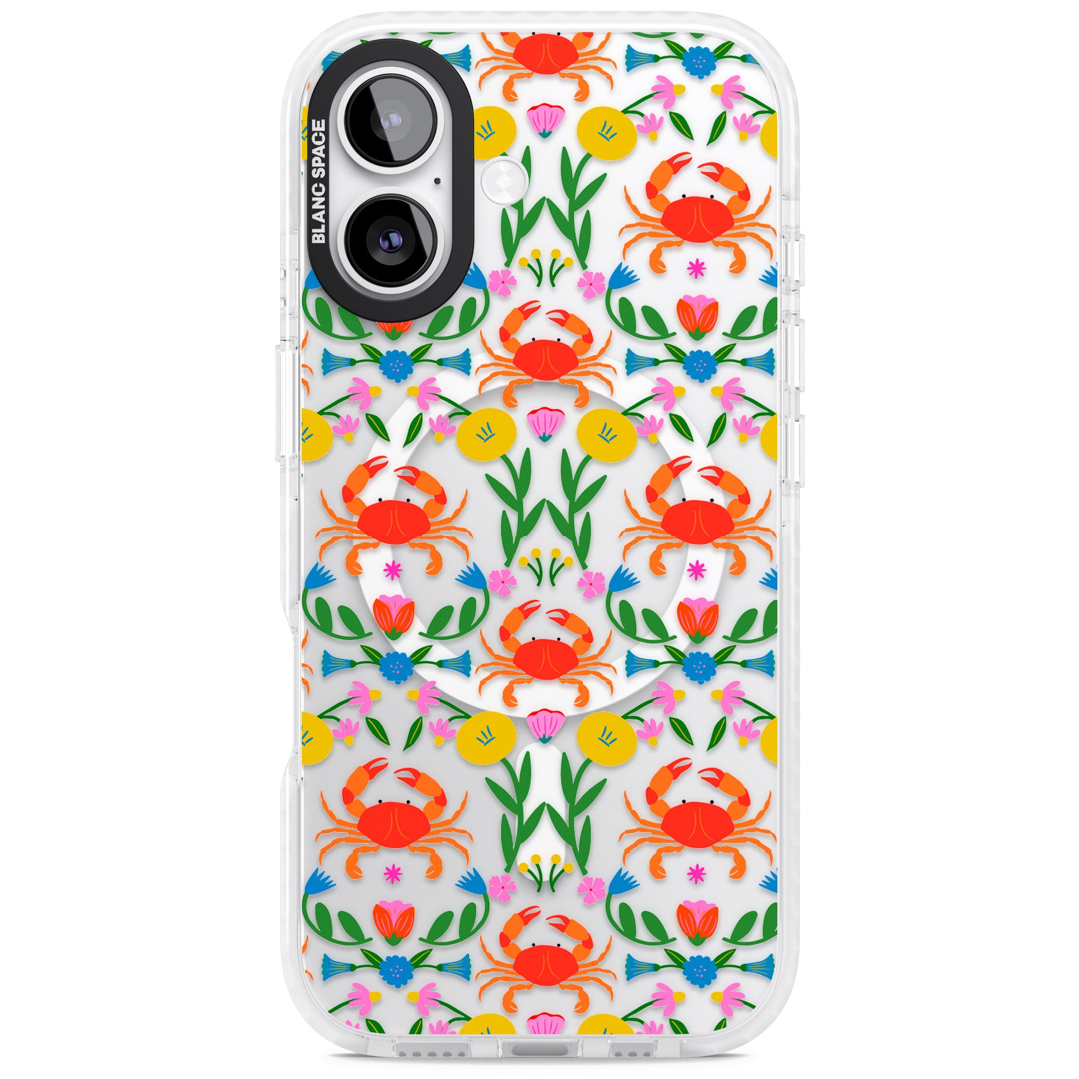 Crabs Flowers iPhone 17 Impact Pro Clear Phone Case