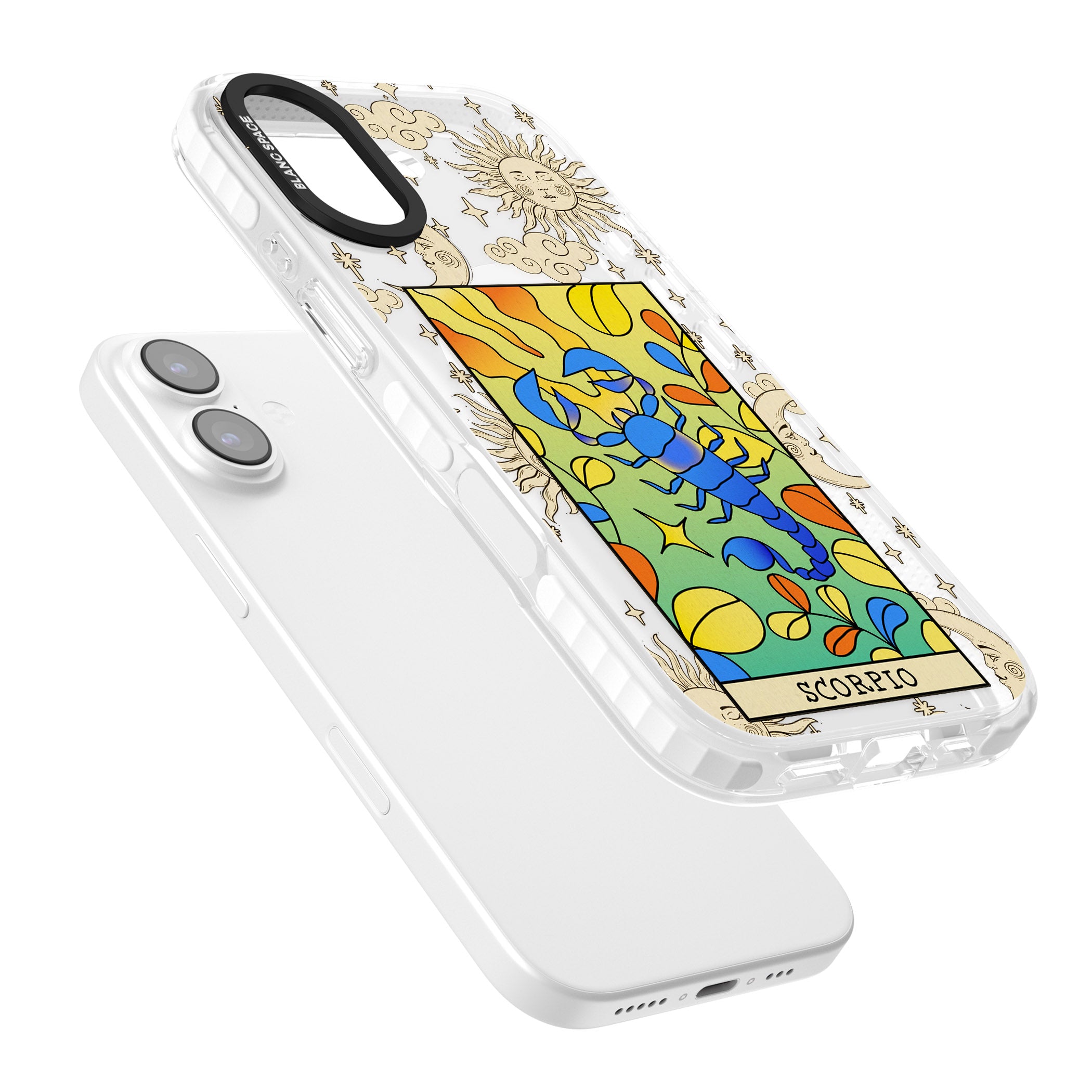 Celestial Zodiac Scorpio iPhone 17 Impact Pro Clear Phone Case Colours