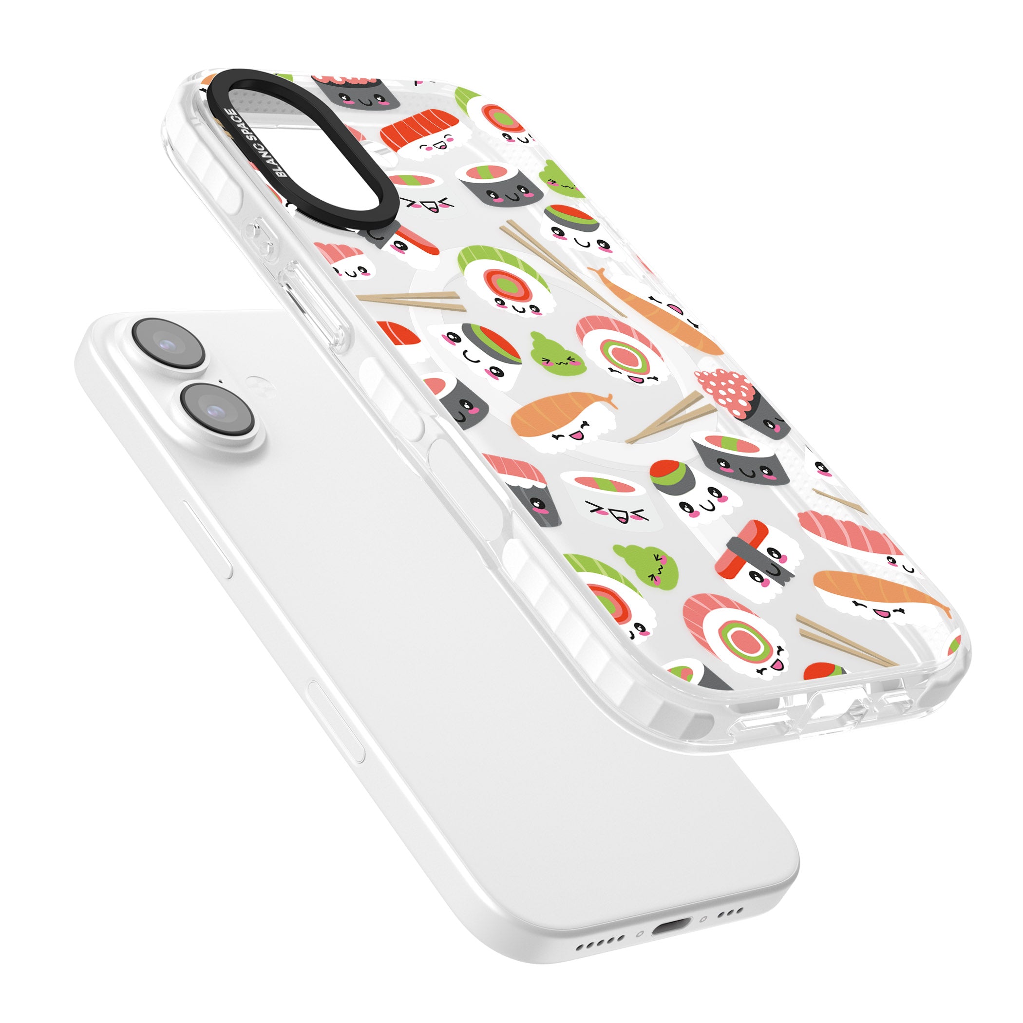Kawaii Sushi Party iPhone 17 Impact Pro Clear Phone Case Colours