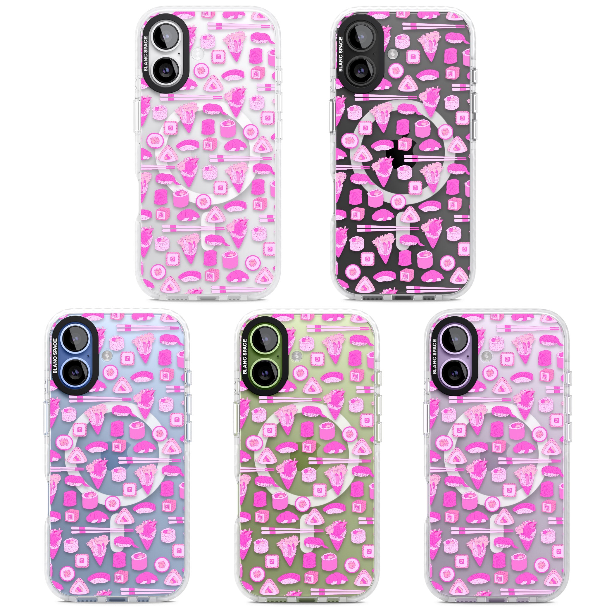 Pink Sushi Pop iPhone 17 Impact Pro Clear Phone Case APT Impact Protection