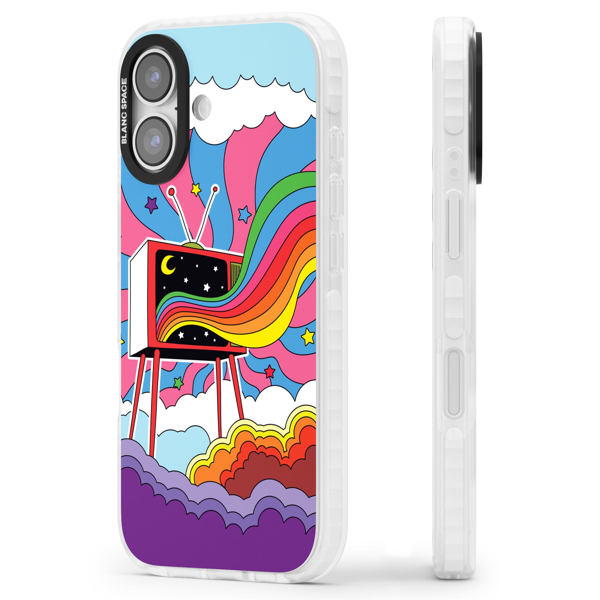 Tv Captivation iPhone 17 Impact Pro Clear Phone Case Side Profile