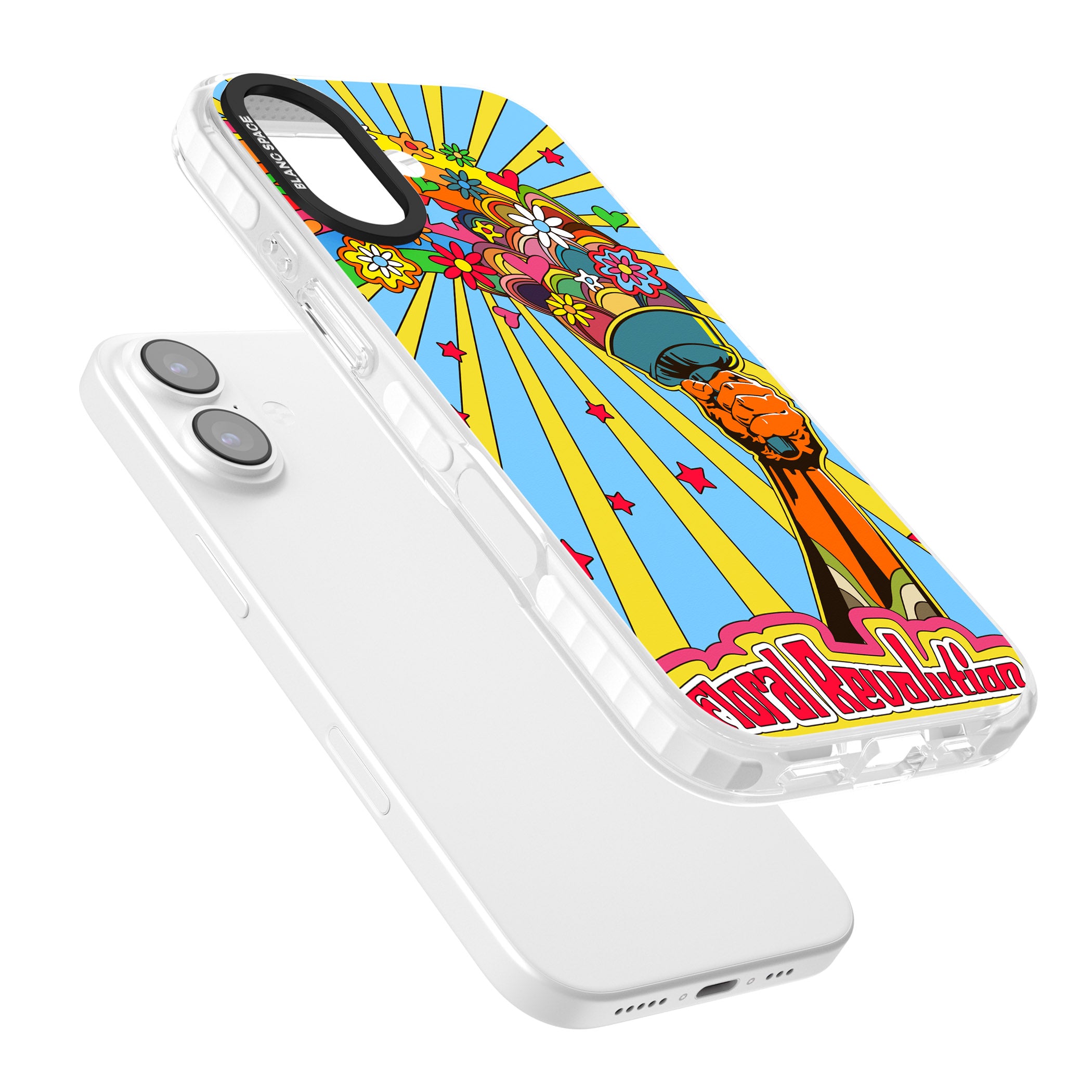 Floral Revolution iPhone 17 Impact Pro Clear Phone Case Colours