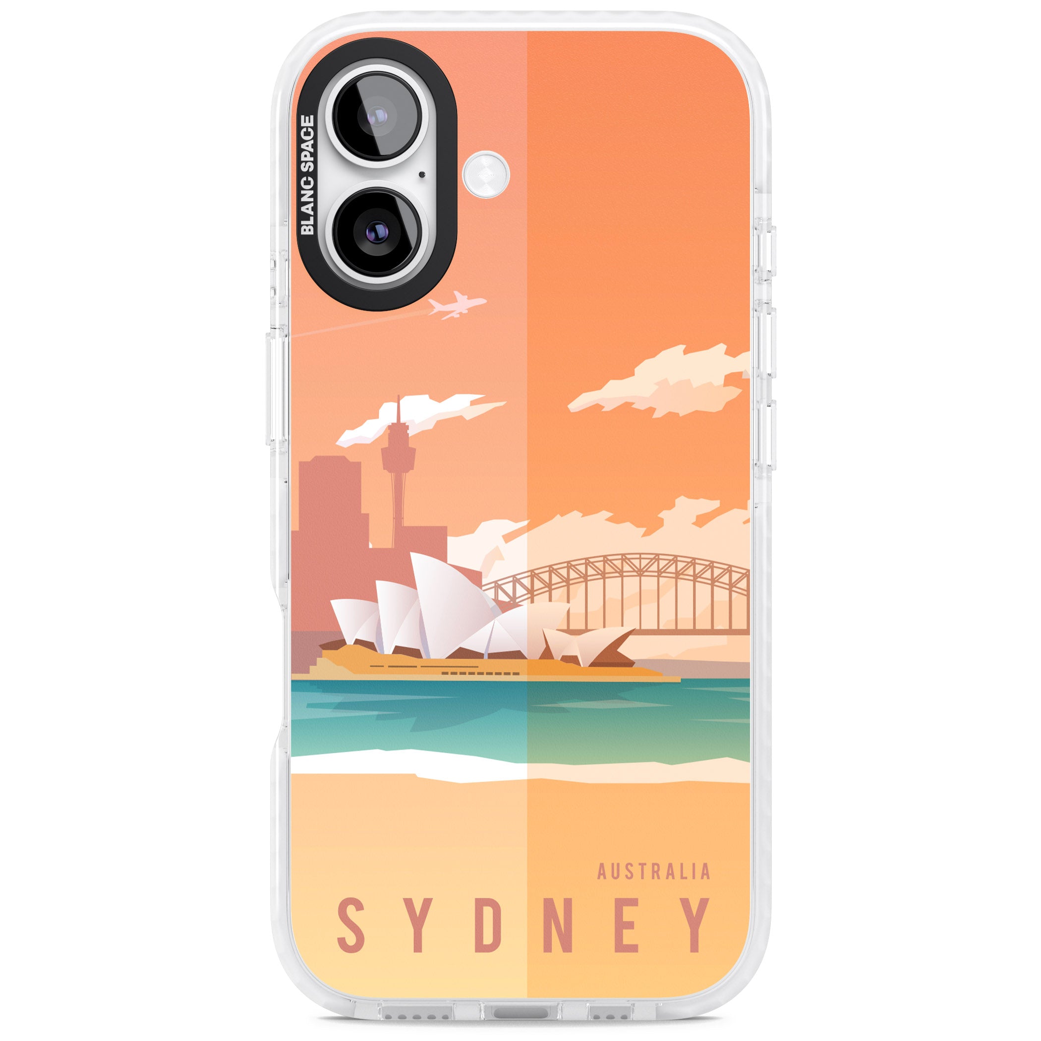 Vintage Travel Poster Sydney iPhone 17 Impact Pro Clear Phone Case