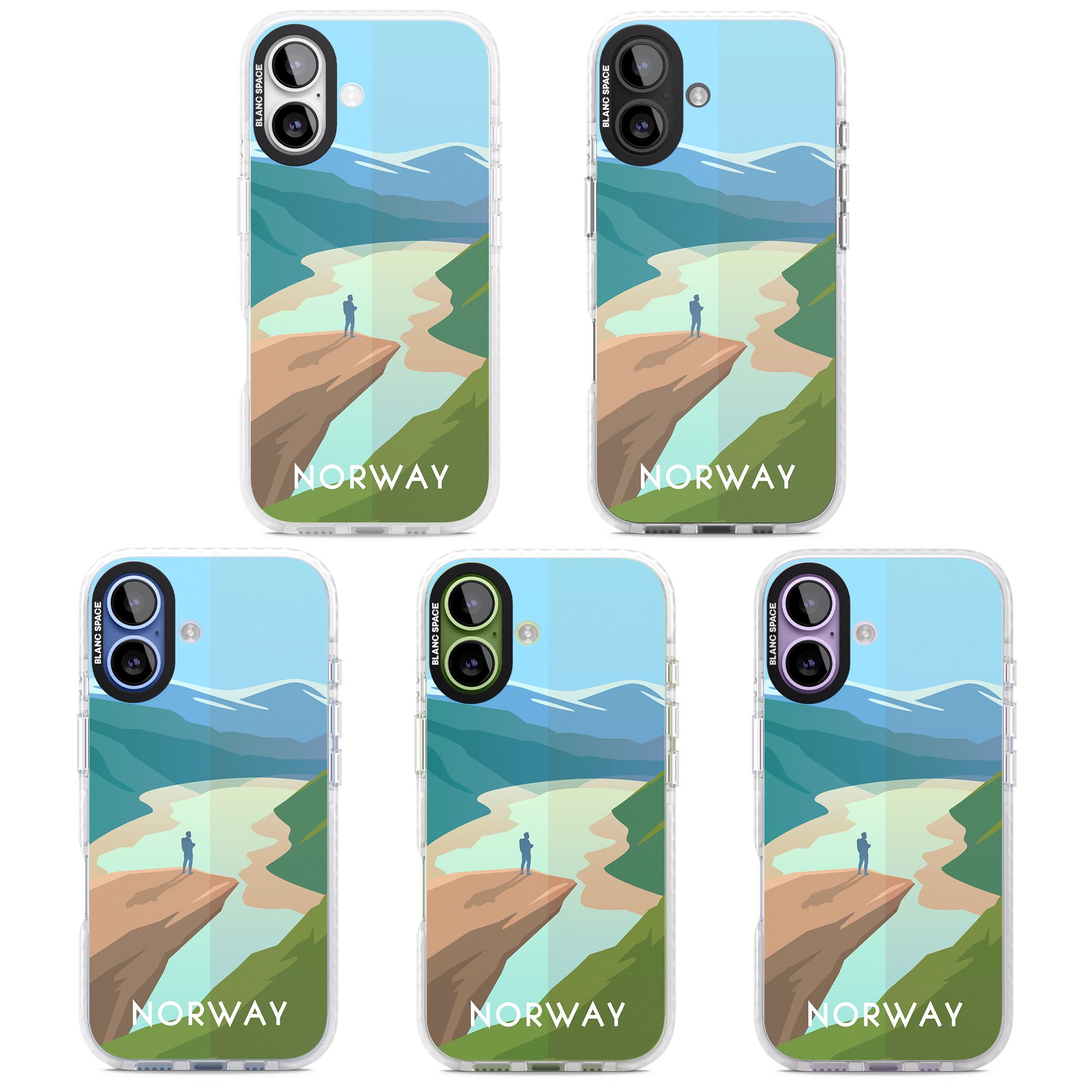 Vintage Travel Poster Norway iPhone 17 Impact Pro Clear Phone Case APT Impact Protection