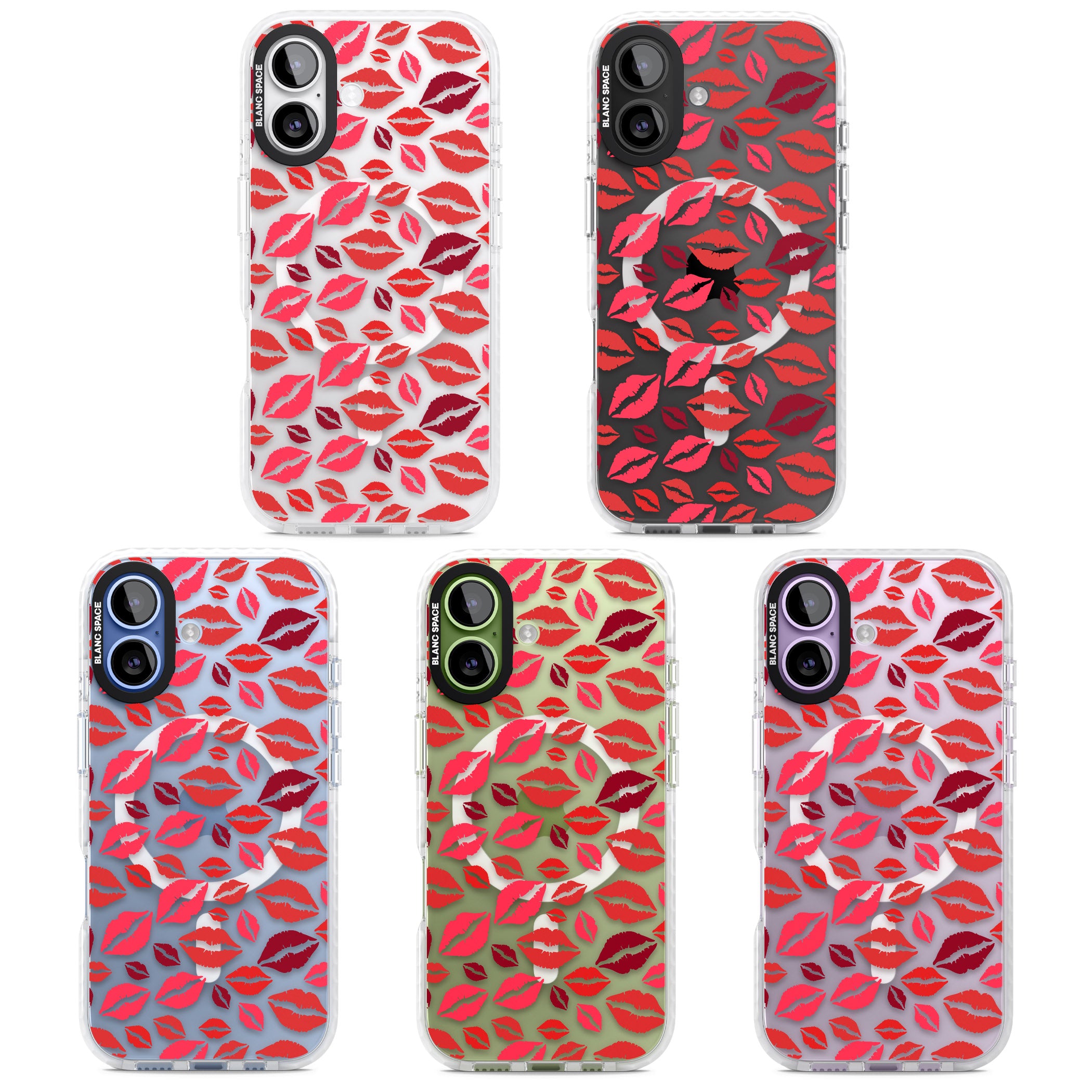 Lips Pattern iPhone 17 Impact Pro Clear Phone Case APT Impact Protection