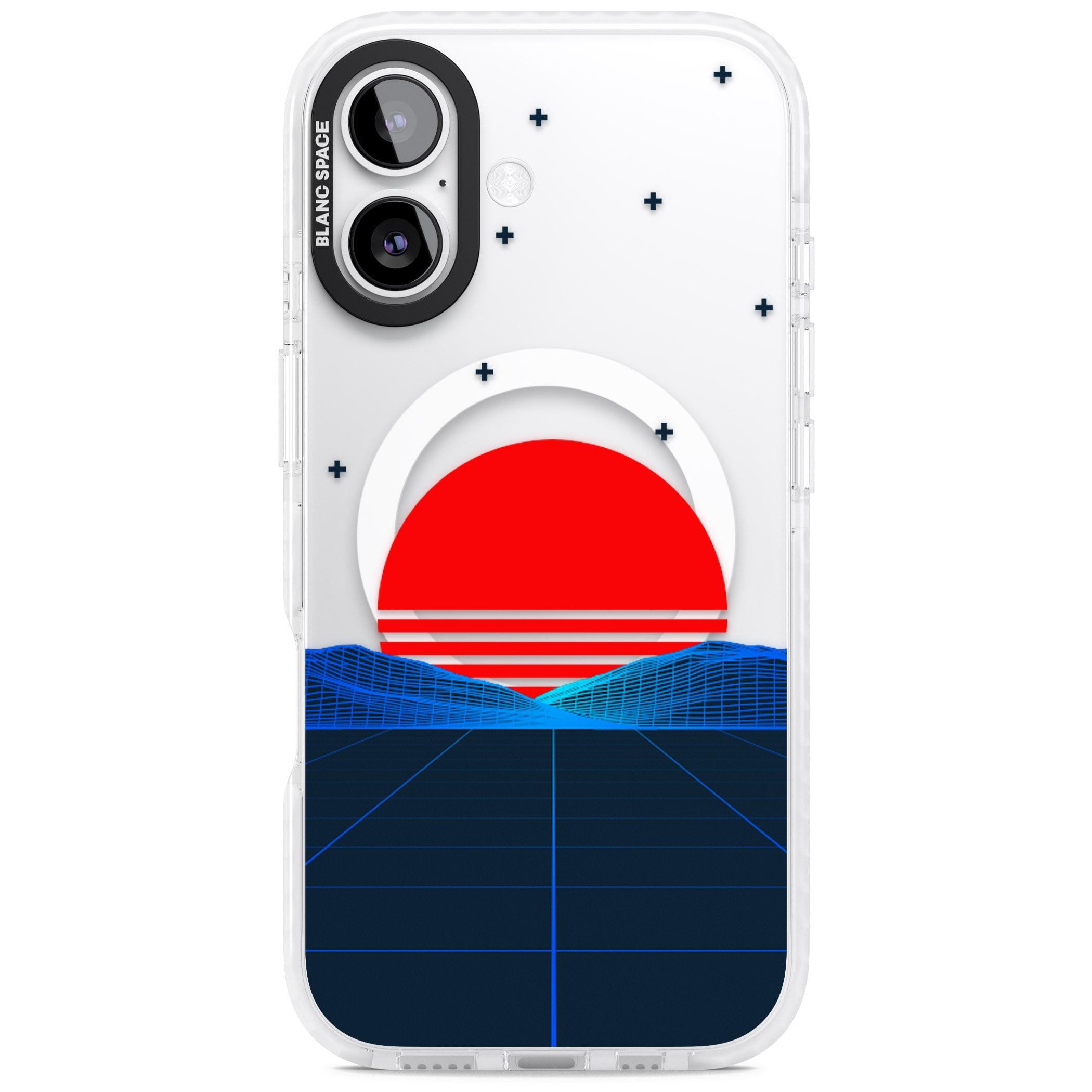 Japanese Sunset Vaporwave iPhone 17 Impact Pro Clear Phone Case