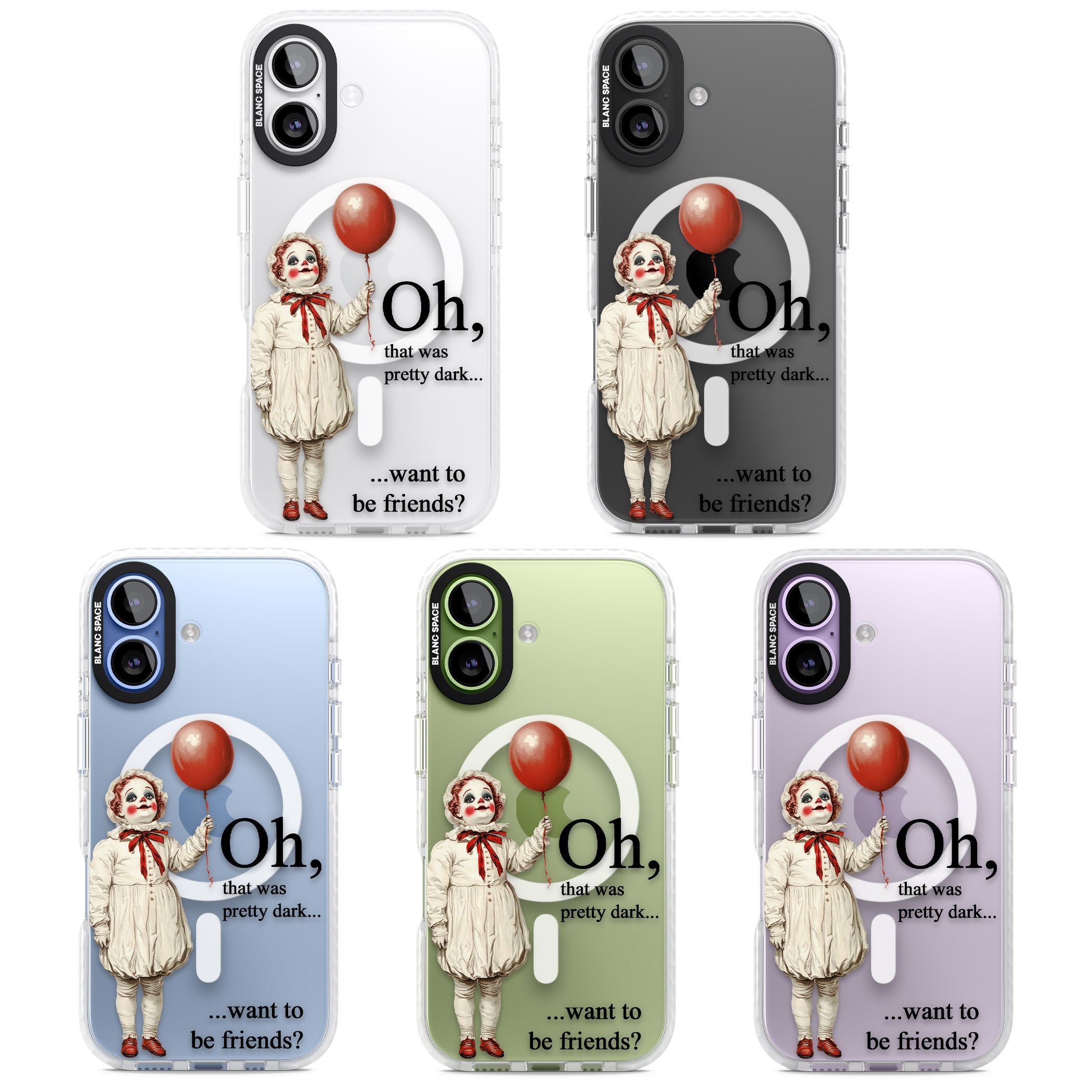 Want To Be Friends? iPhone 17 Impact Pro Clear Phone Case APT Impact Protection