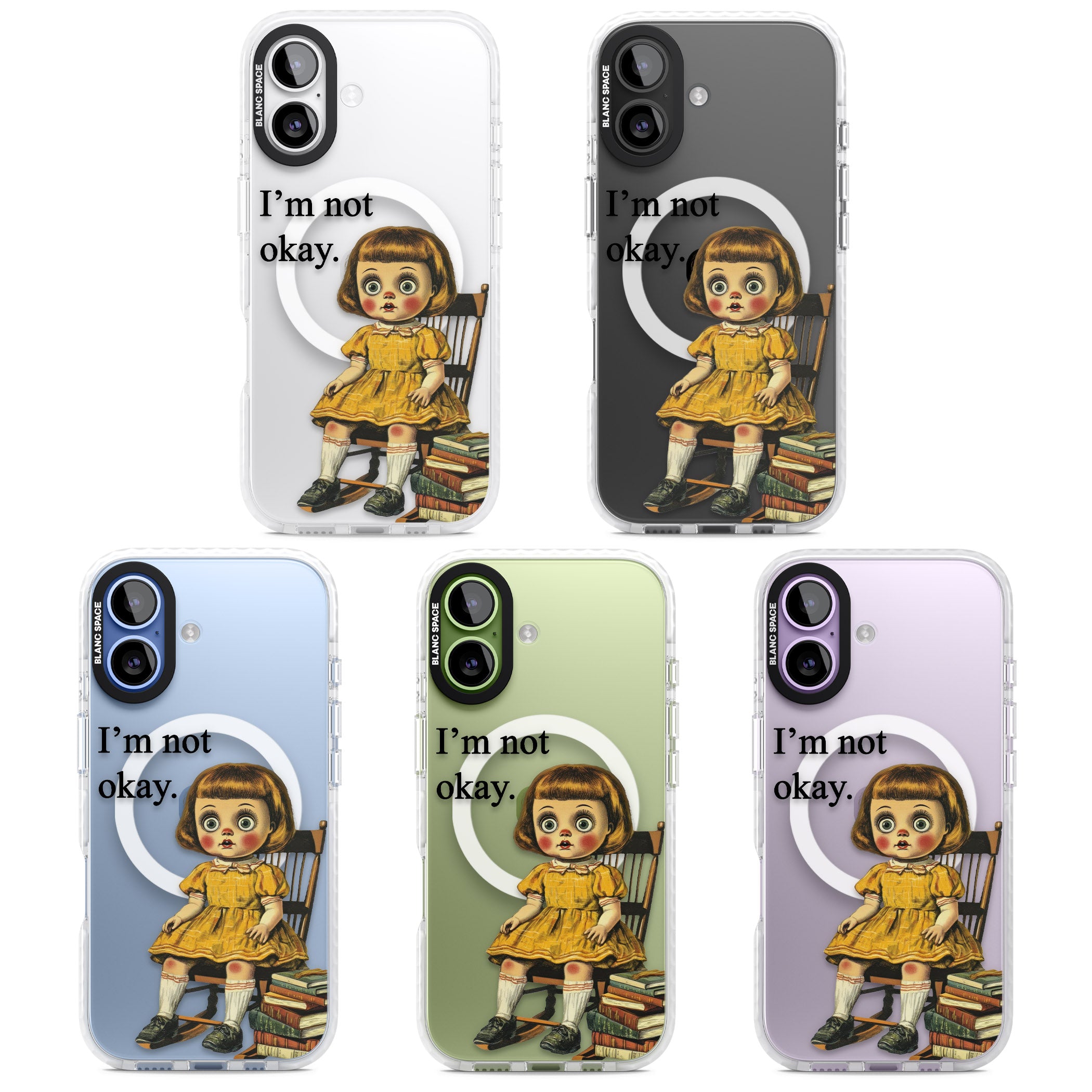 Im Not Okay iPhone 17 Impact Pro Clear Phone Case APT Impact Protection