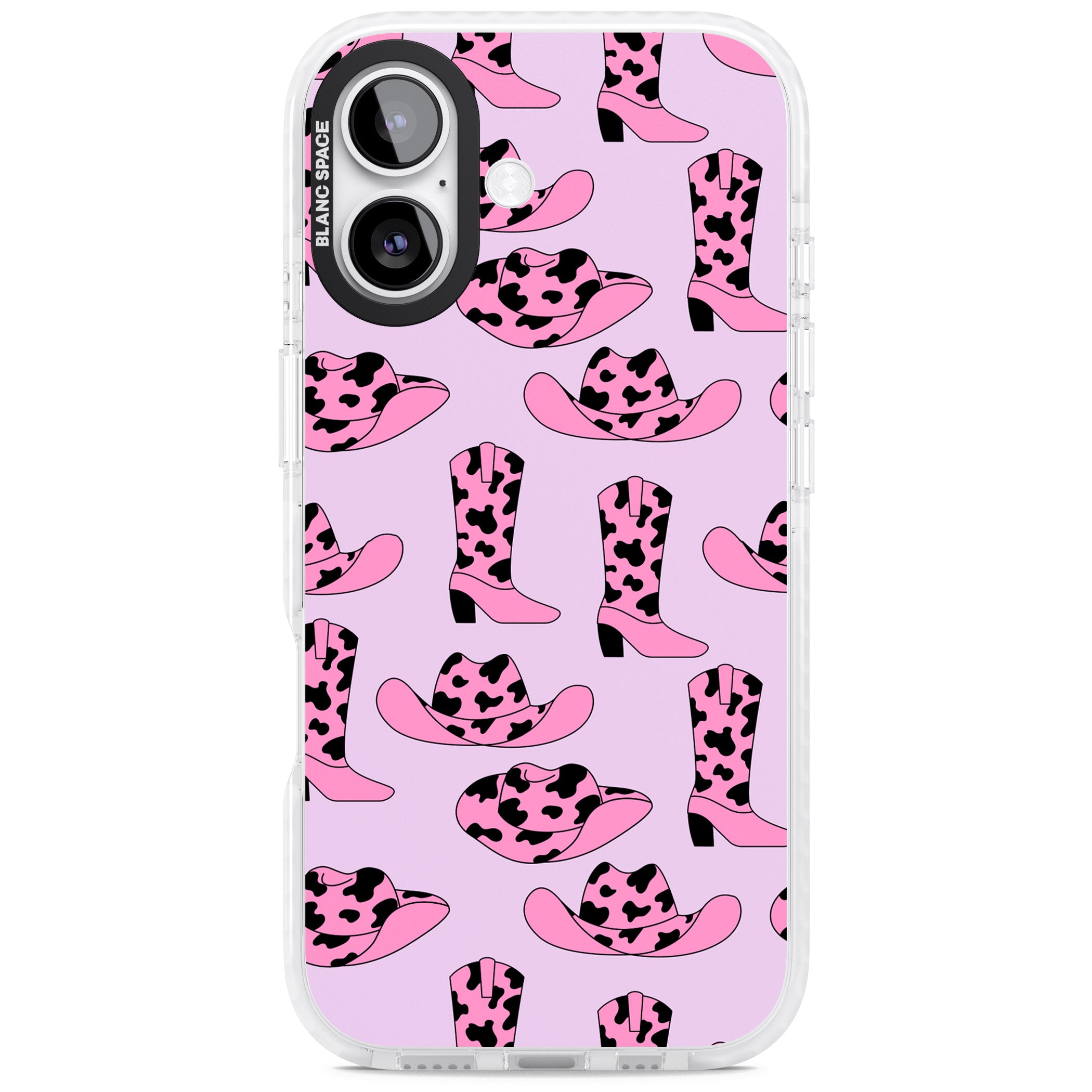 Cow Girl Pattern iPhone 17 Impact Pro Clear Phone Case