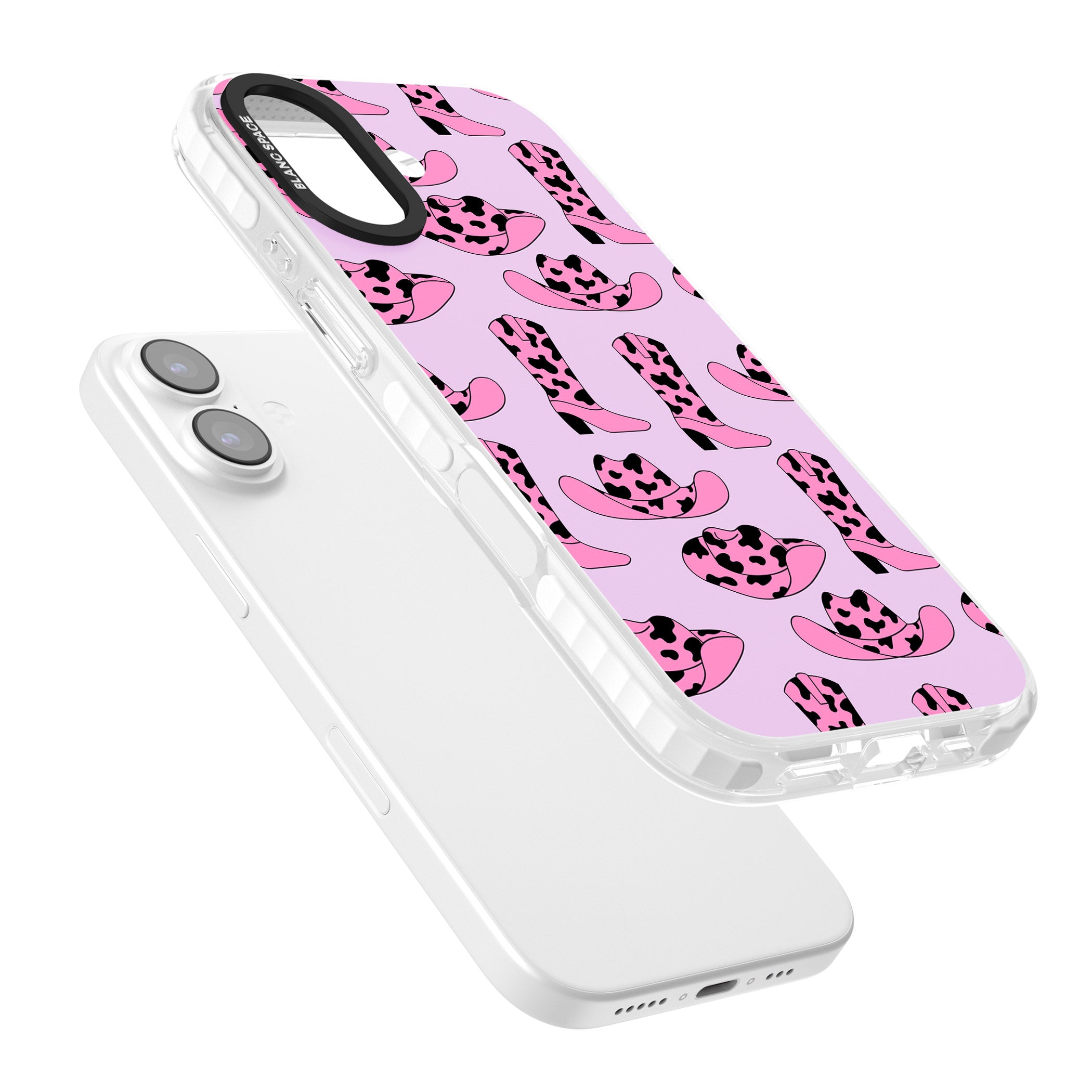 Cow Girl Pattern iPhone 17 Impact Pro Clear Phone Case Colours