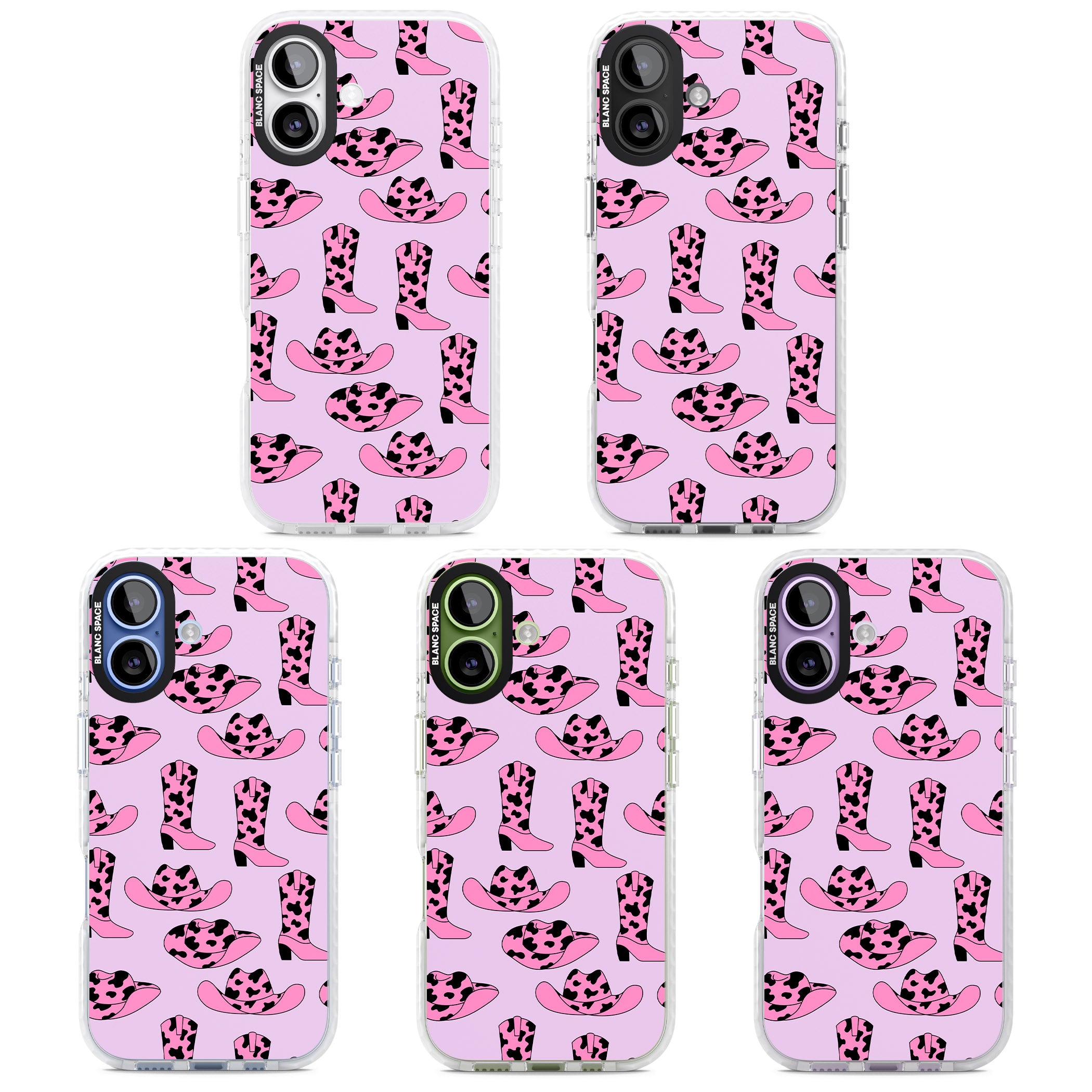 Cow Girl Pattern iPhone 17 Impact Pro Clear Phone Case APT Impact Protection