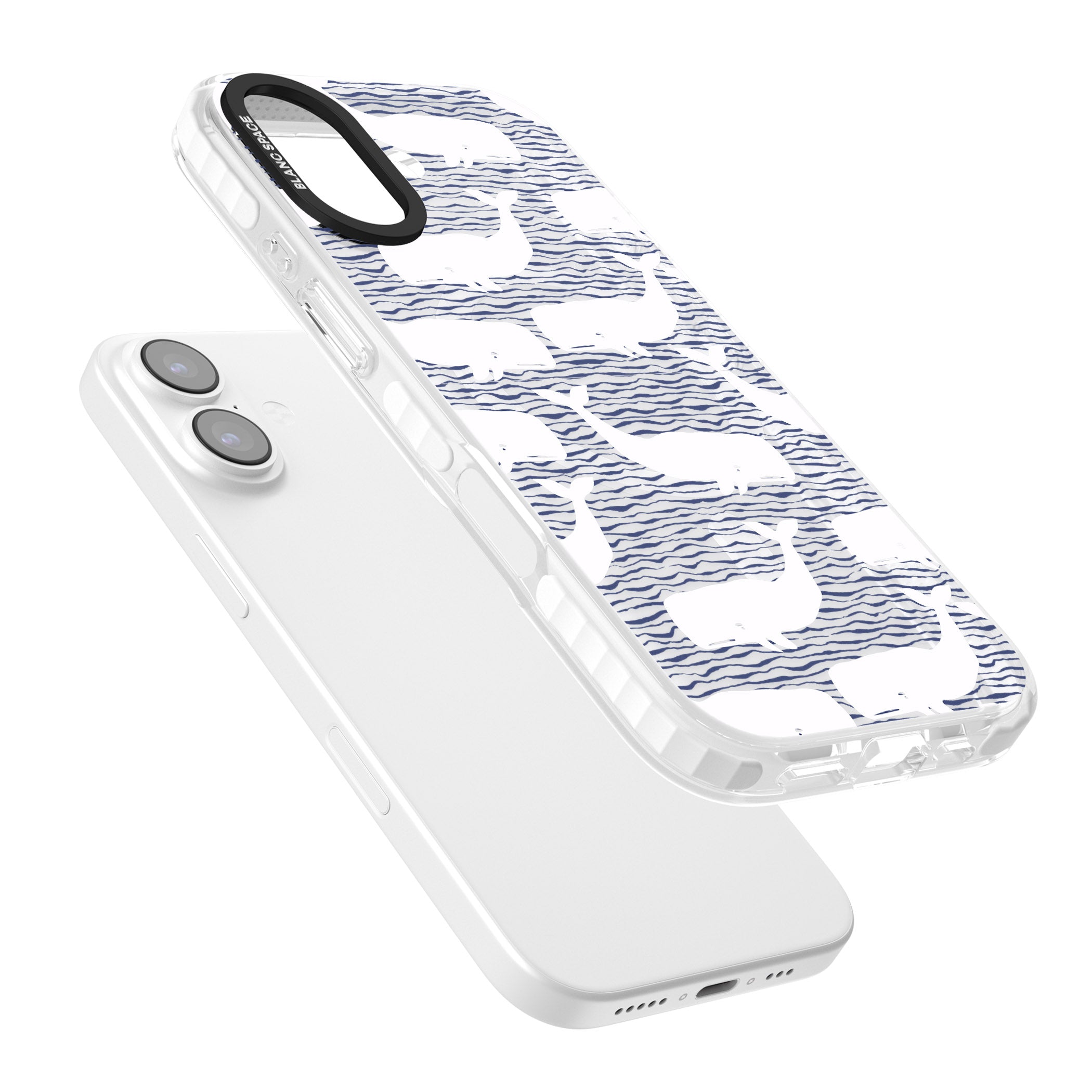 Whale Wave iPhone 17 Impact Pro Clear Phone Case Colours