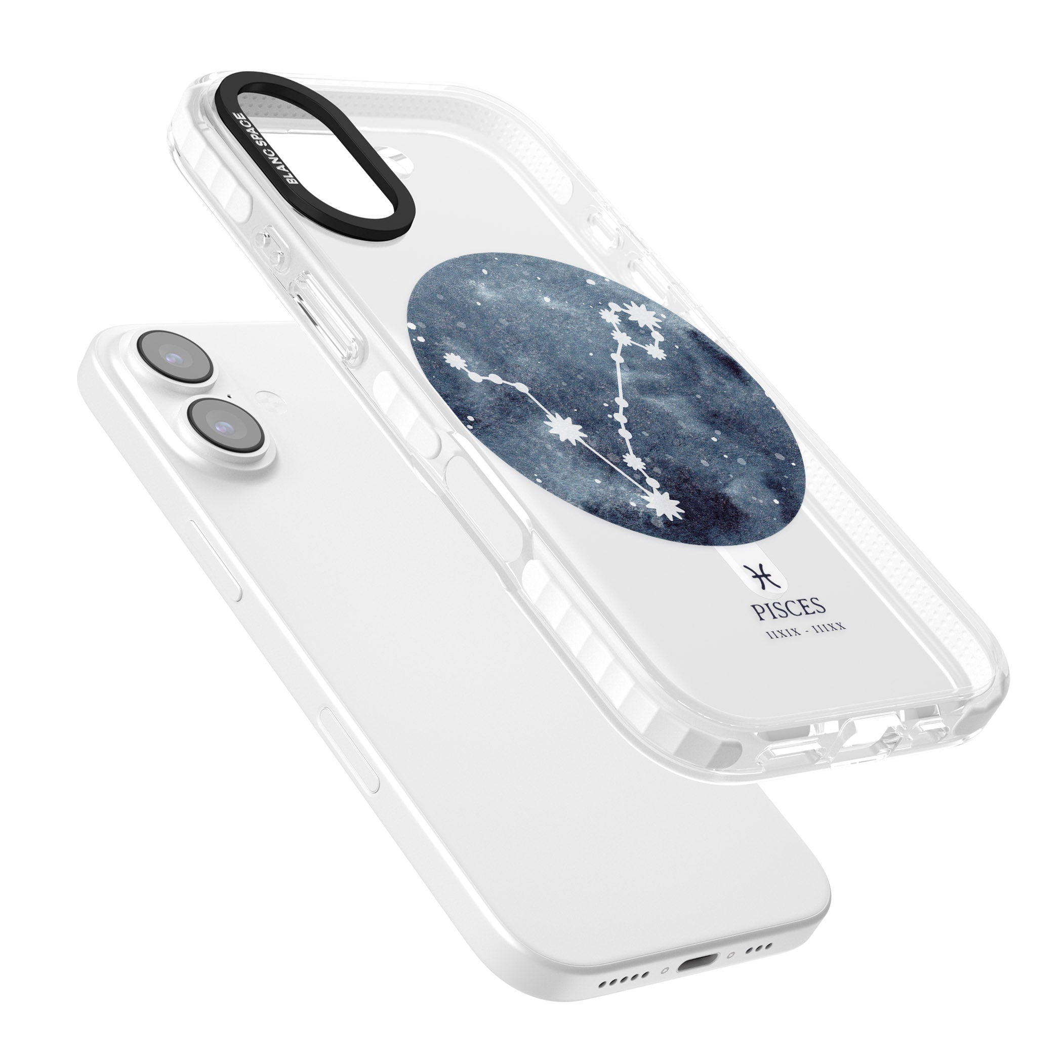 Pisces Zodiac Constellation iPhone 17 Impact Pro Clear Phone Case Colours