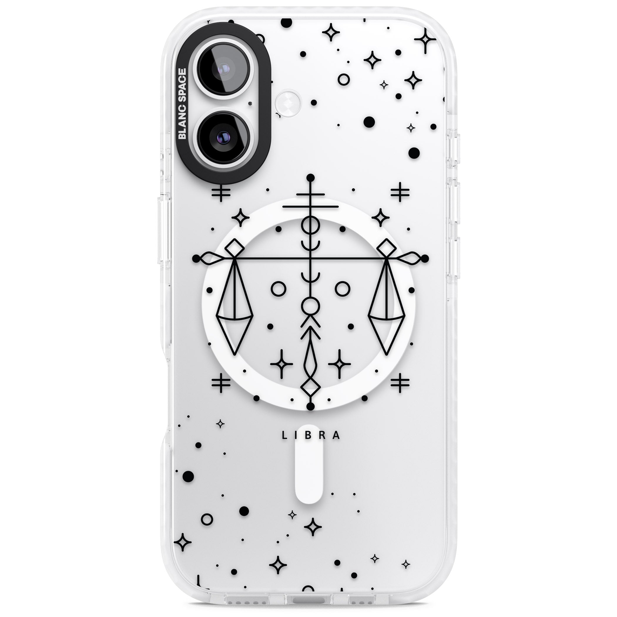 Libra Abstract Zodiac iPhone 17 Impact Pro Clear Phone Case